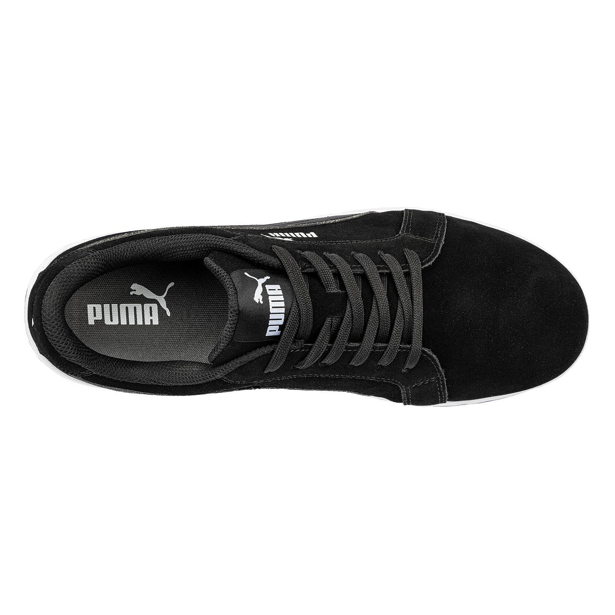 Chaussure de sécurité ESD basse ICONIC SUEDE BLACK LOW S1PL, cuir velours, noir - PUMA Safety 640010200