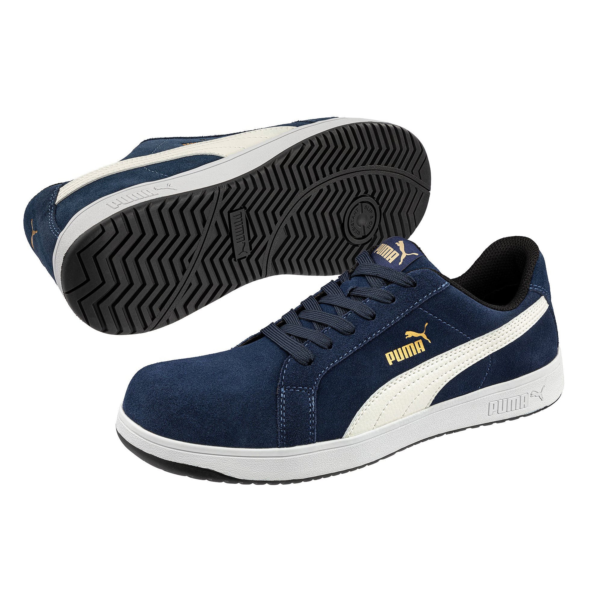 ESD-Sicherheitshalbschuh ICONIC SUEDE NAVY LOW S1PL, Veloursleder, dunkelblau - PUMA Safety 640020300