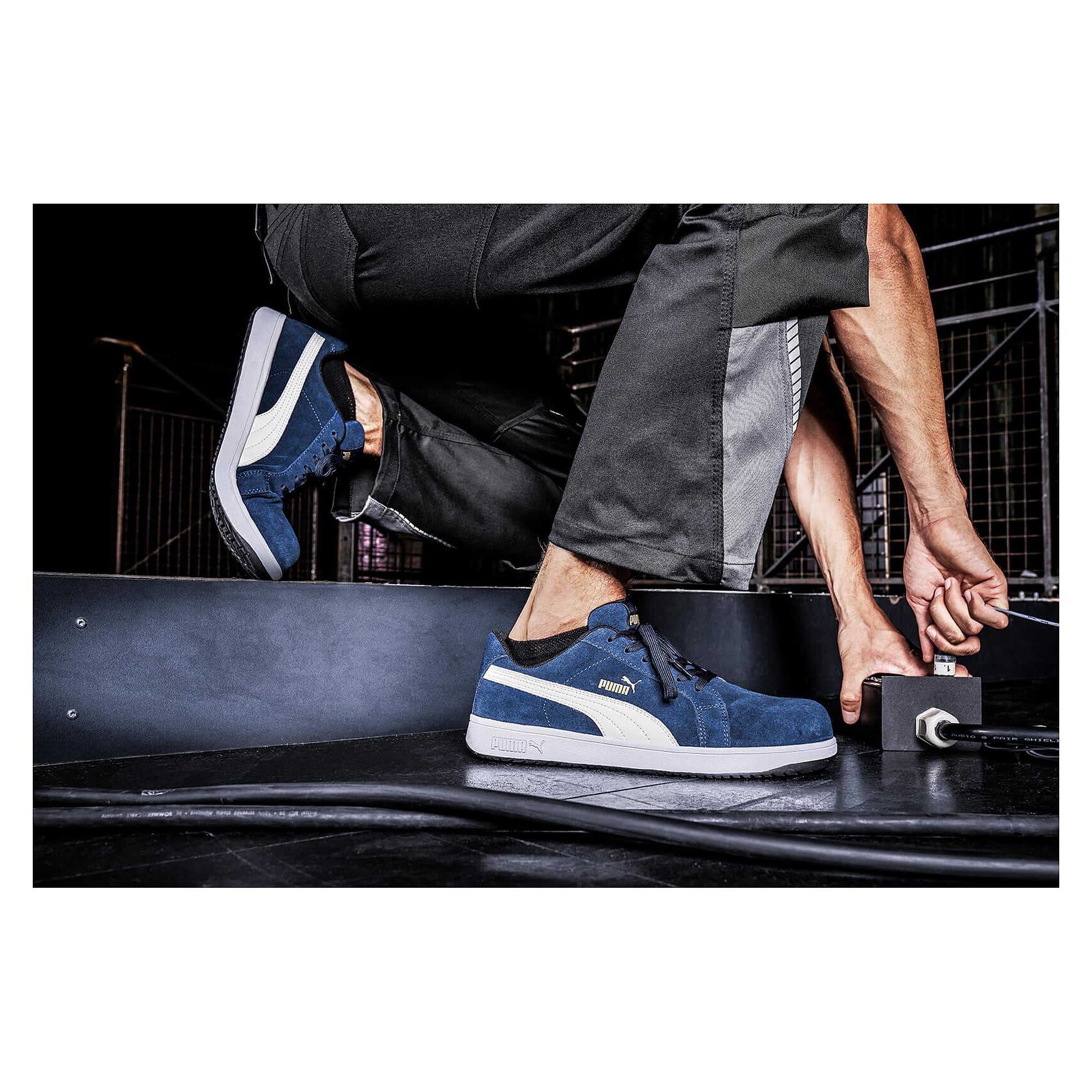 ESD-Sicherheitshalbschuh ICONIC SUEDE NAVY LOW S1PL, Veloursleder, dunkelblau - PUMA Safety 640020300