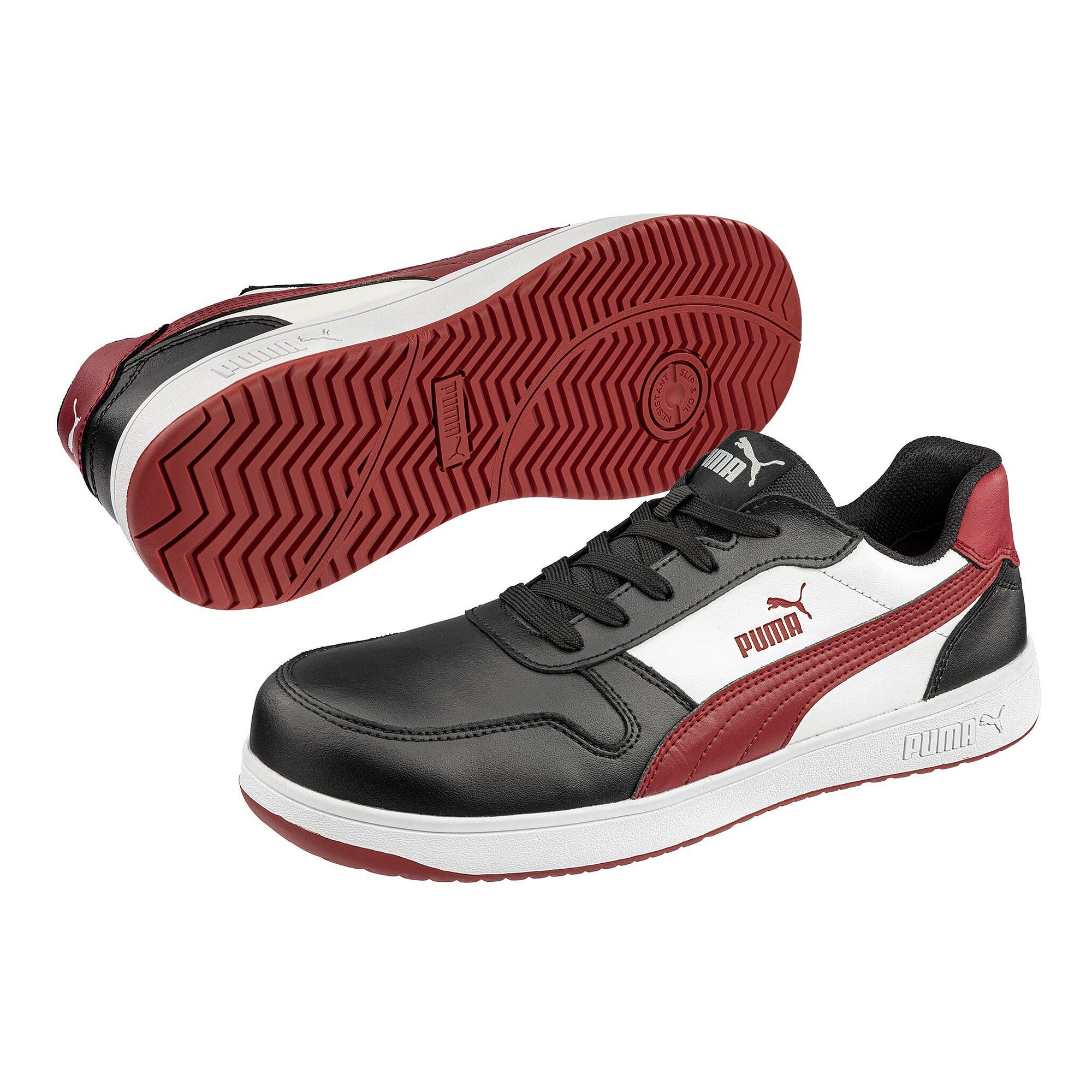 ESD-Sicherheitshalbschuh FRONTCOURT LOW S3L, Vollrindleder, schwarz - PUMA Safety 640200201