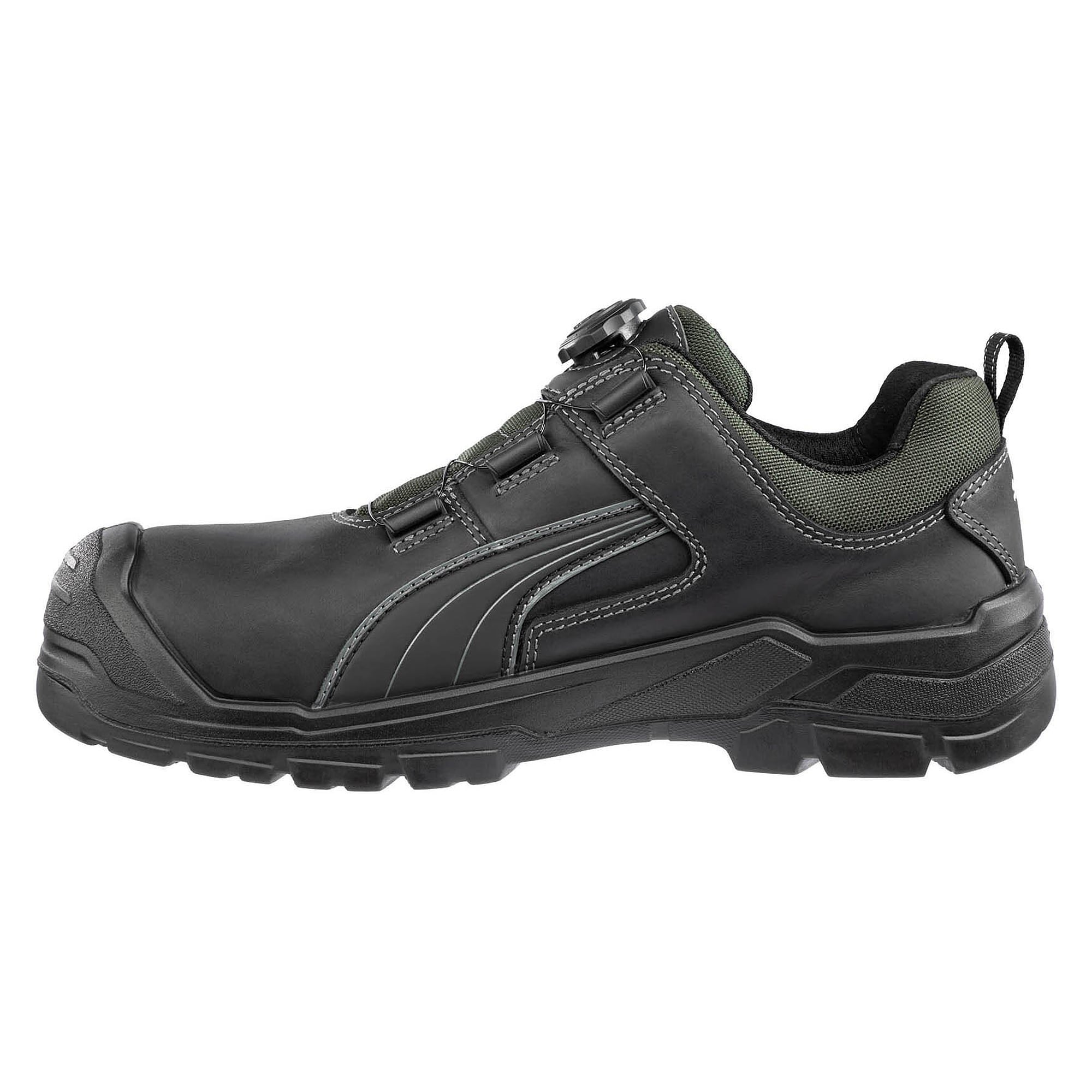 Chaussure de sécurité S3 CASCADES DISC LOW, sans métal, cuir pleine fleur, largeur 11, noir - PUMA Safety 640721202