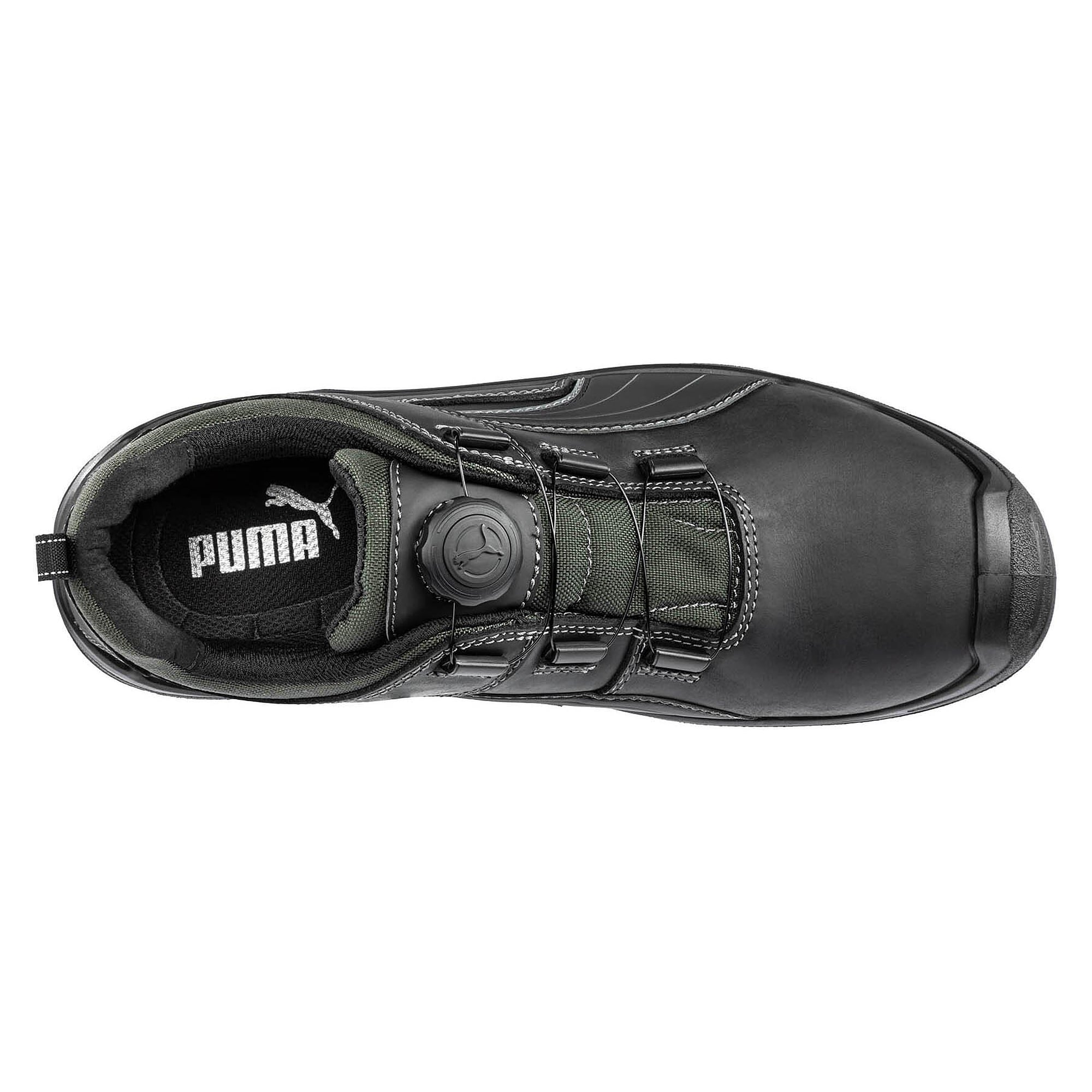 Chaussure de sécurité S3 CASCADES DISC LOW, sans métal, cuir pleine fleur, largeur 11, noir - PUMA Safety 640721202