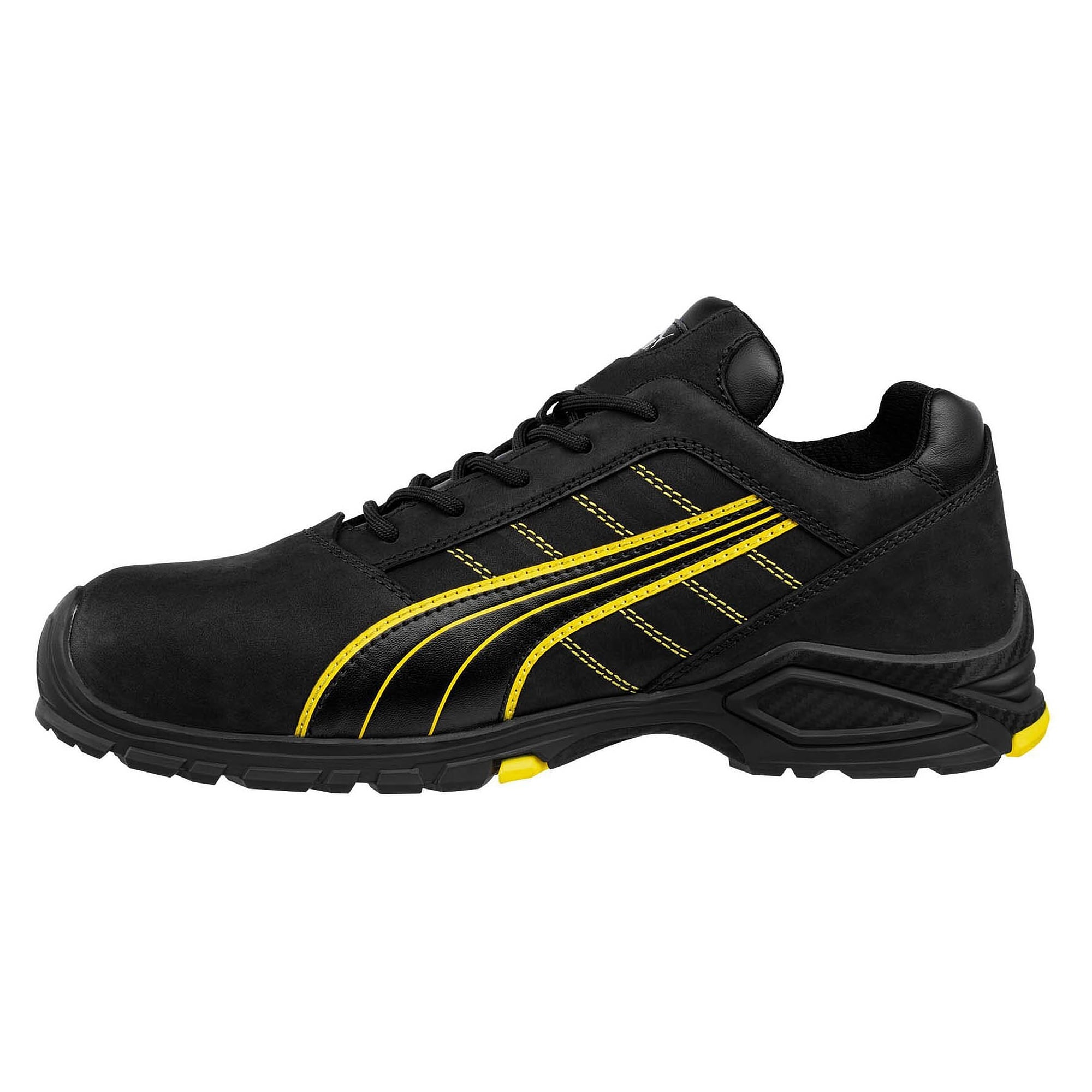 Chaussure de sécurité basse S3L AMSTERDAM LOW, cuir nubuck, embout alu, semelle TPU, noir - PUMA Safety 642710263