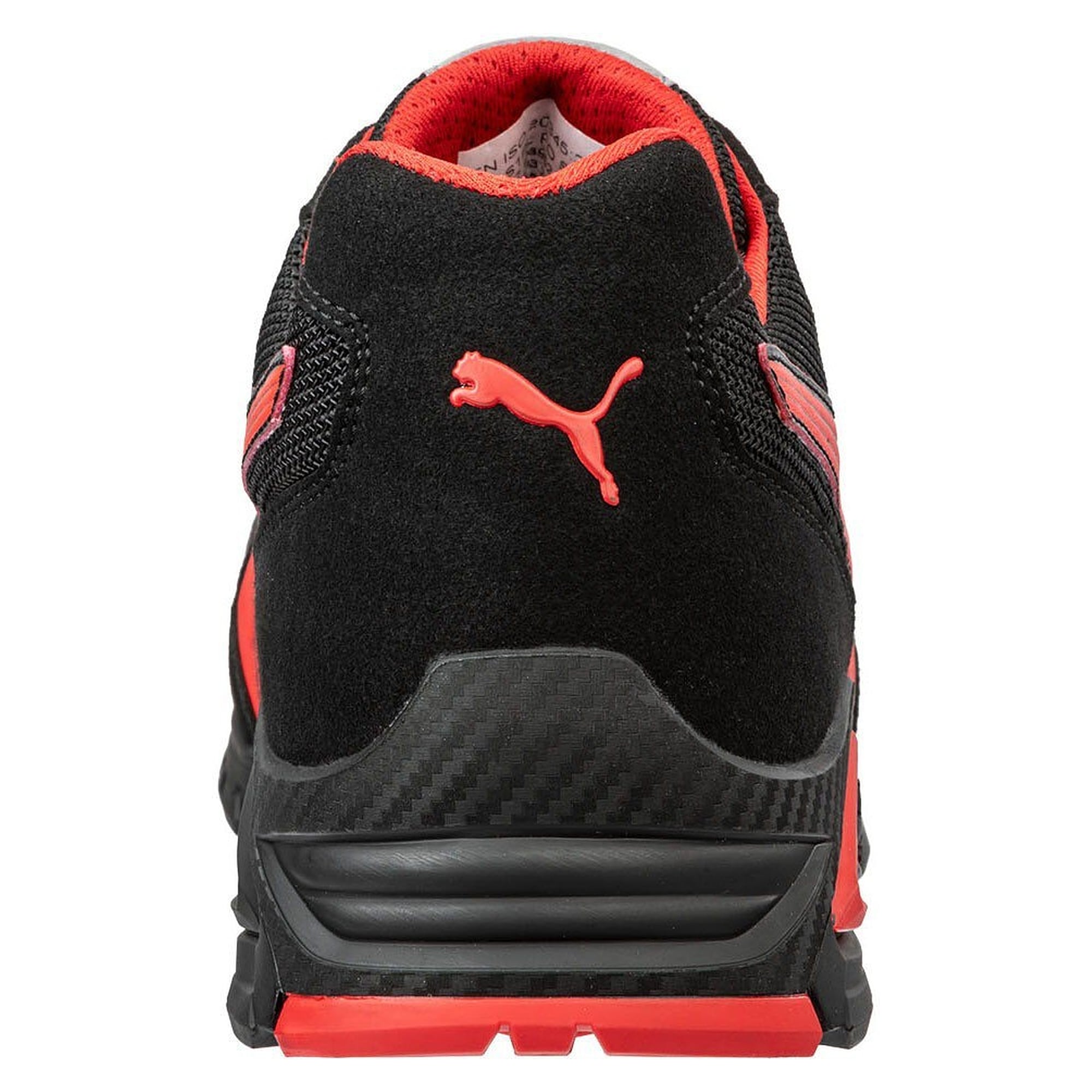 Chaussure de sécurité basse S1PL MADRID LOW, velours et mesh, embout alu, noir/rouge - PUMA Safety 642740210
