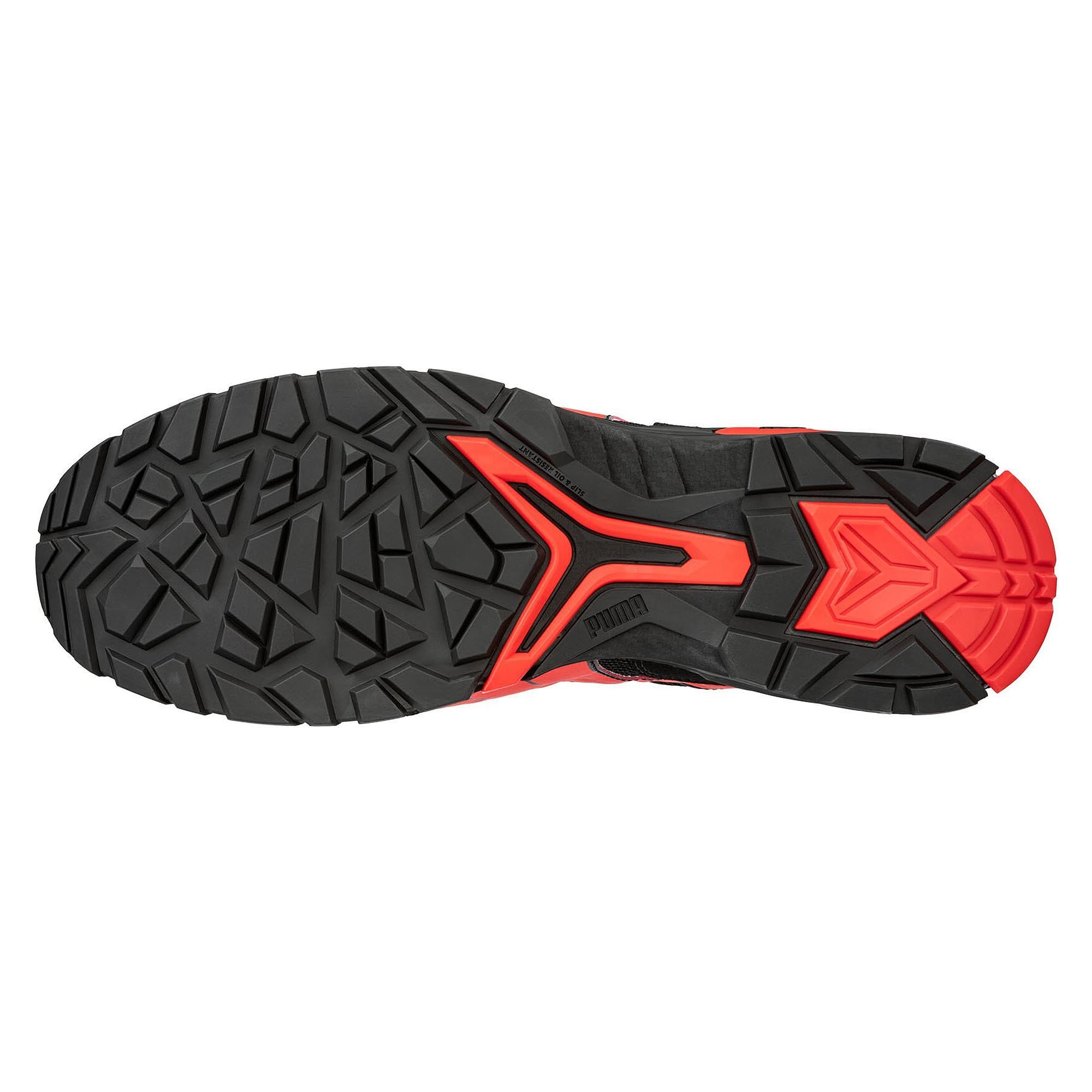 Chaussure de sécurité basse S1PL MADRID LOW, velours et mesh, embout alu, noir/rouge - PUMA Safety 642740210
