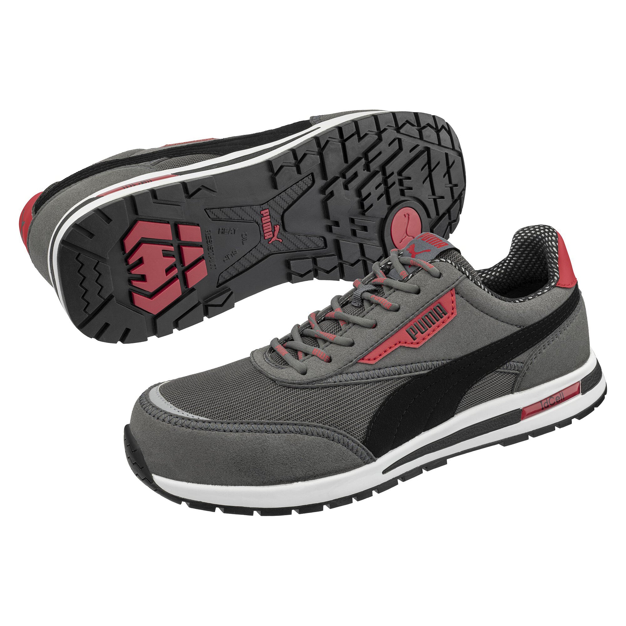 Chaussure de sécurité ESD RIDER GREY LOW S1PS, mesh et microfibre, sans métal - PUMA Safety 643260800