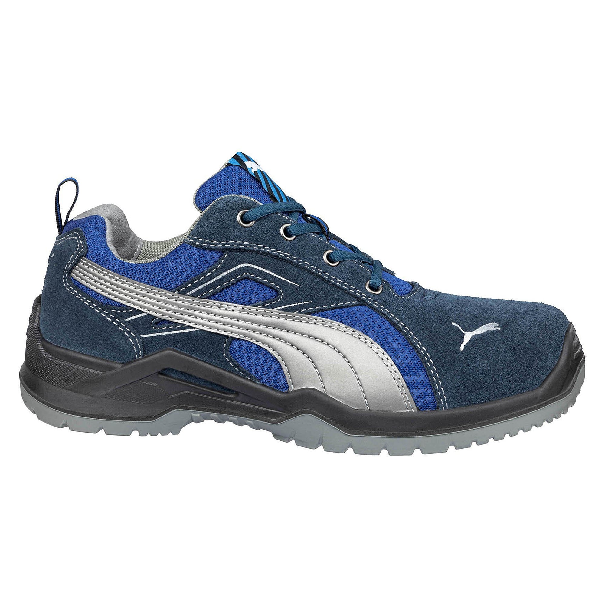 Sicherheitshalbschuh S1P SRC OMNI LOW, Veloursleder mit Textil, Stahlkappe, blau - PUMA Safety 643610334