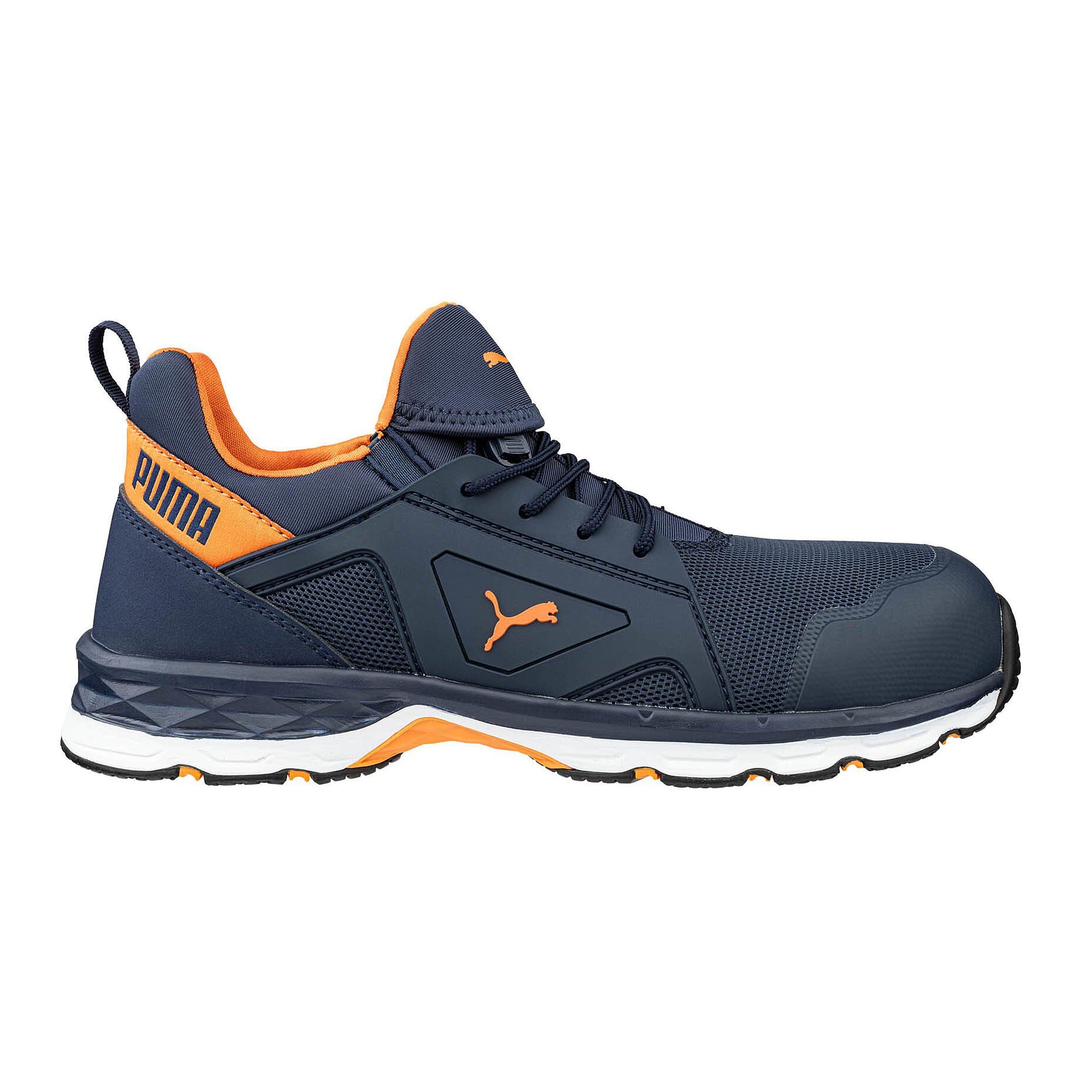 ESD-Sicherheitshalbschuh CHASE LOW S1PS, Sandwich-Mesh, metallfrei, blau-orange - PUMA Safety 643780329