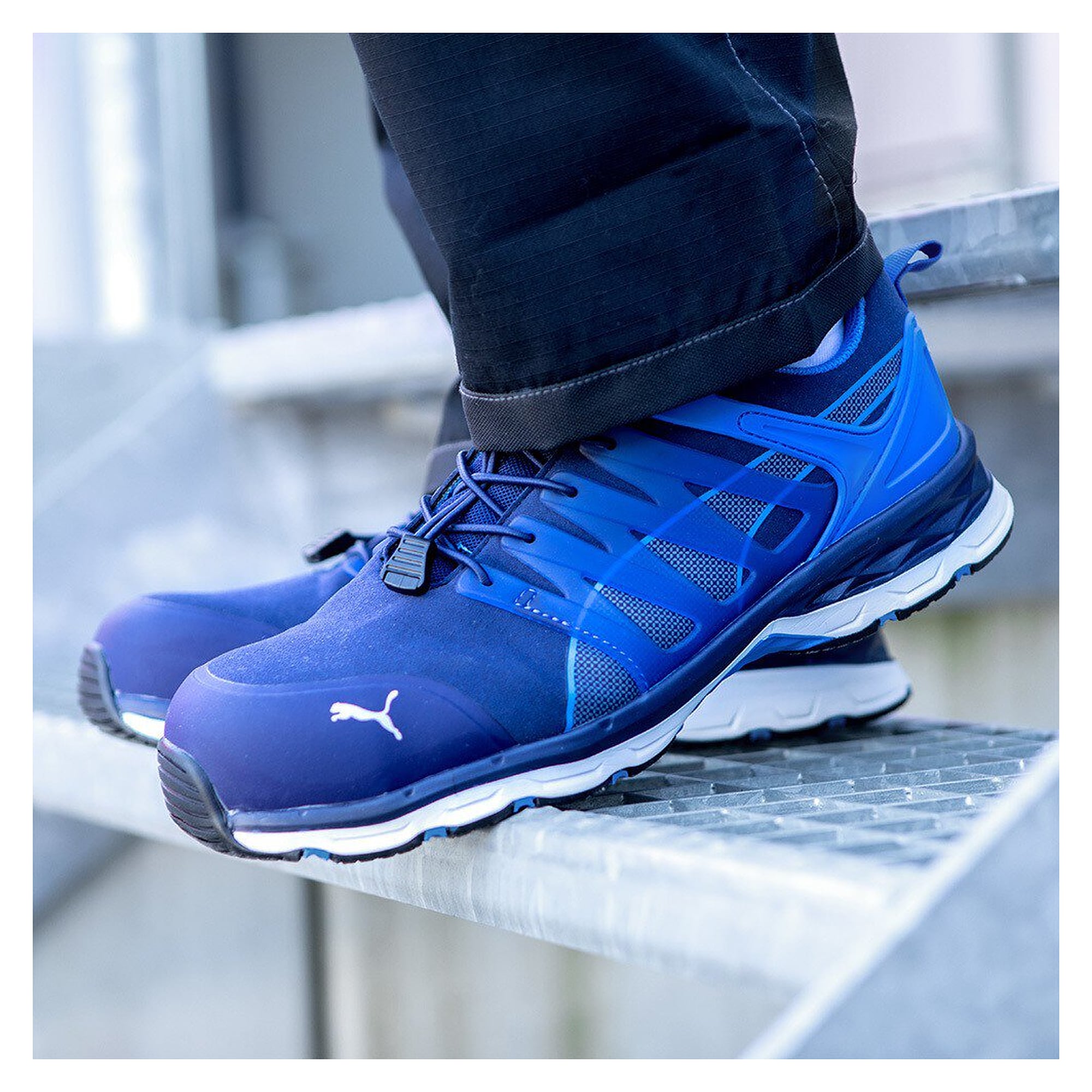 Chaussure de sécurité ESD basse VELOCITY 2.0 LOW S1PS, microfibre, bleue - PUMA Safety 643850300