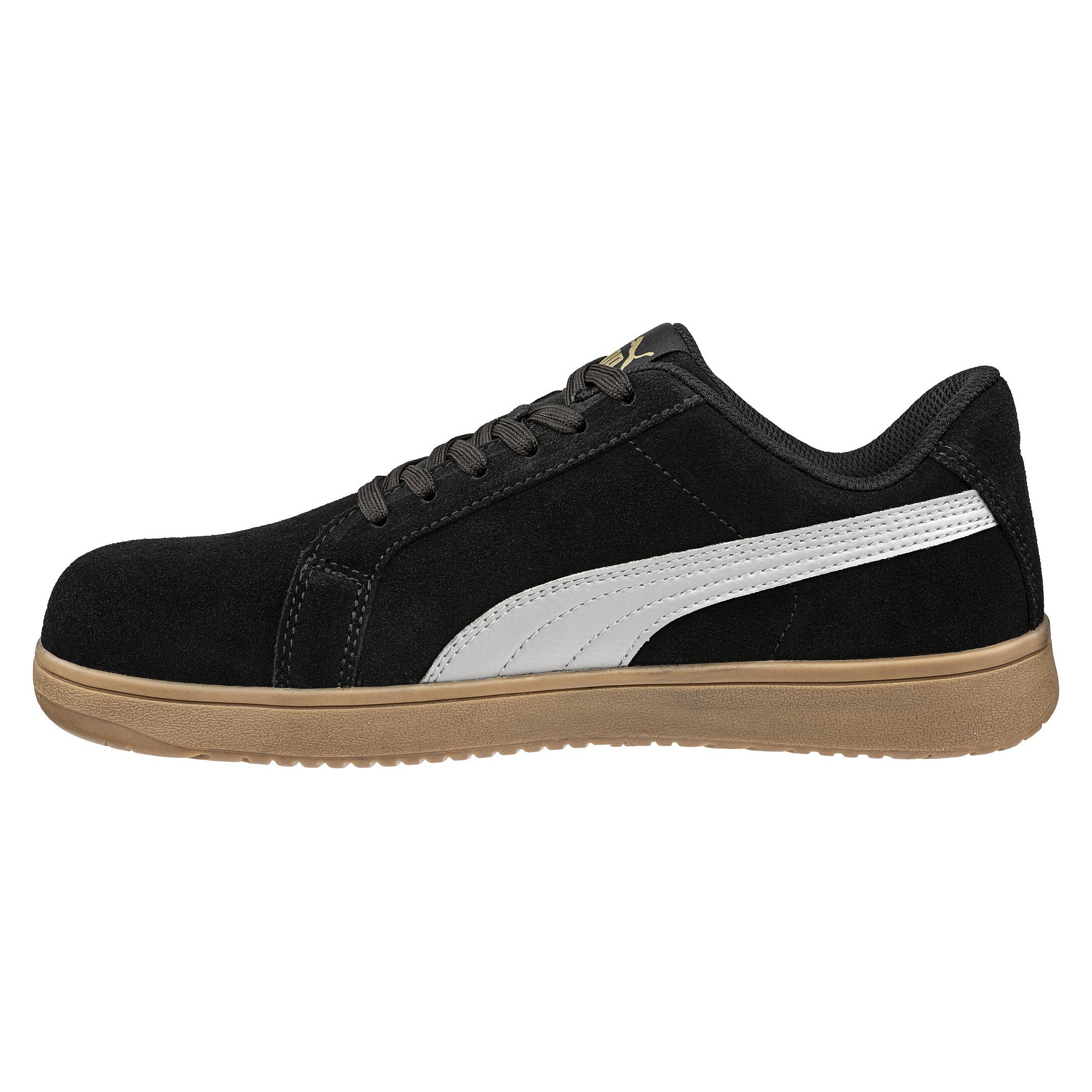 ESD safety low shoe ICONIC BLK/GUM LOW S1PL, suede leather, black - PUMA Safety 644400200