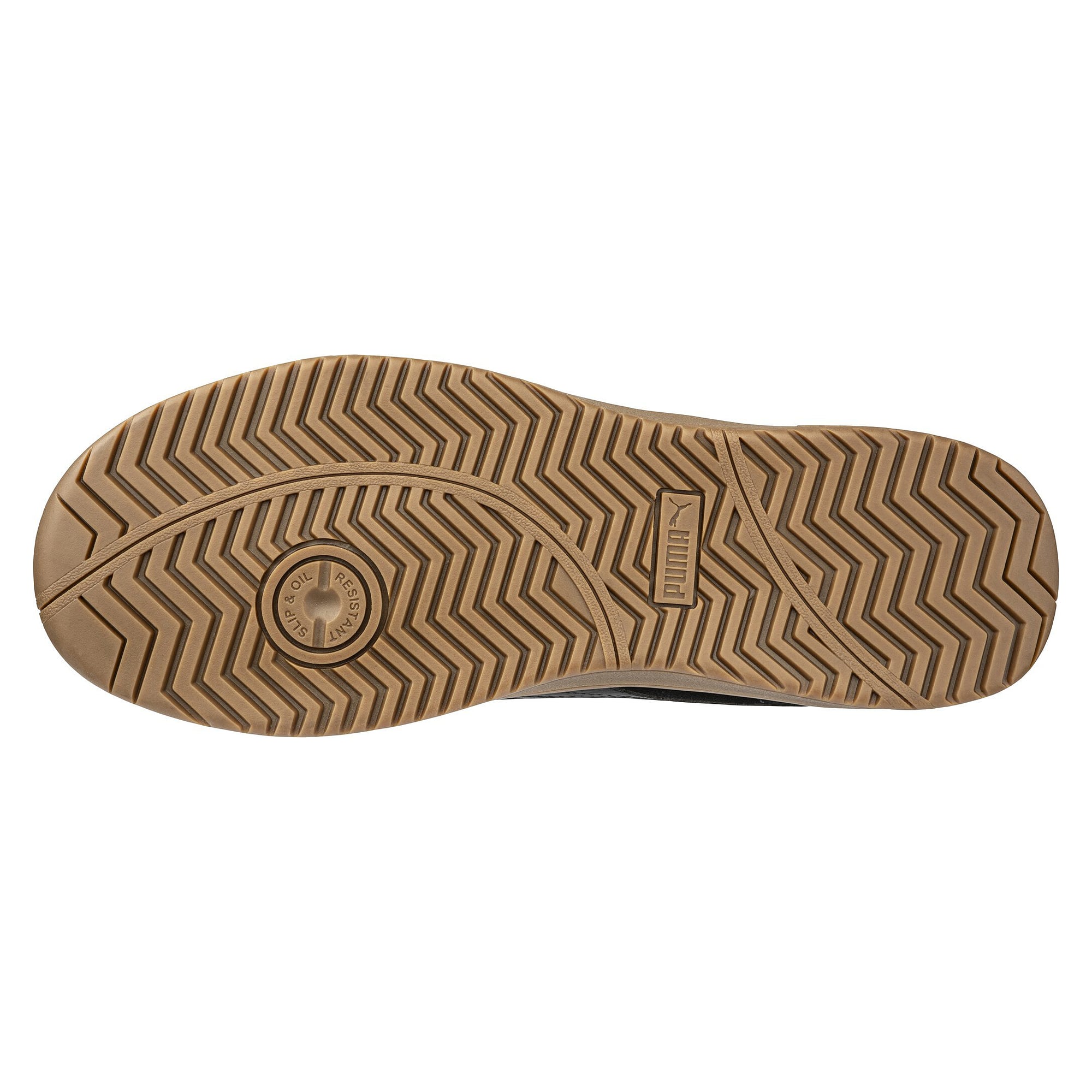 ESD safety low shoe ICONIC BLK/GUM LOW S1PL, suede leather, black - PUMA Safety 644400200