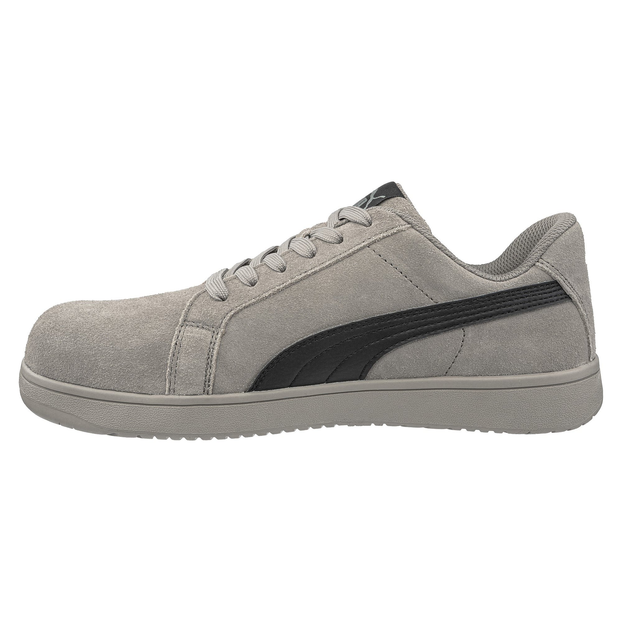 ESD safety low shoe ICONIC STONE LOW S1PL, suede leather, grey - PUMA Safety 644410801