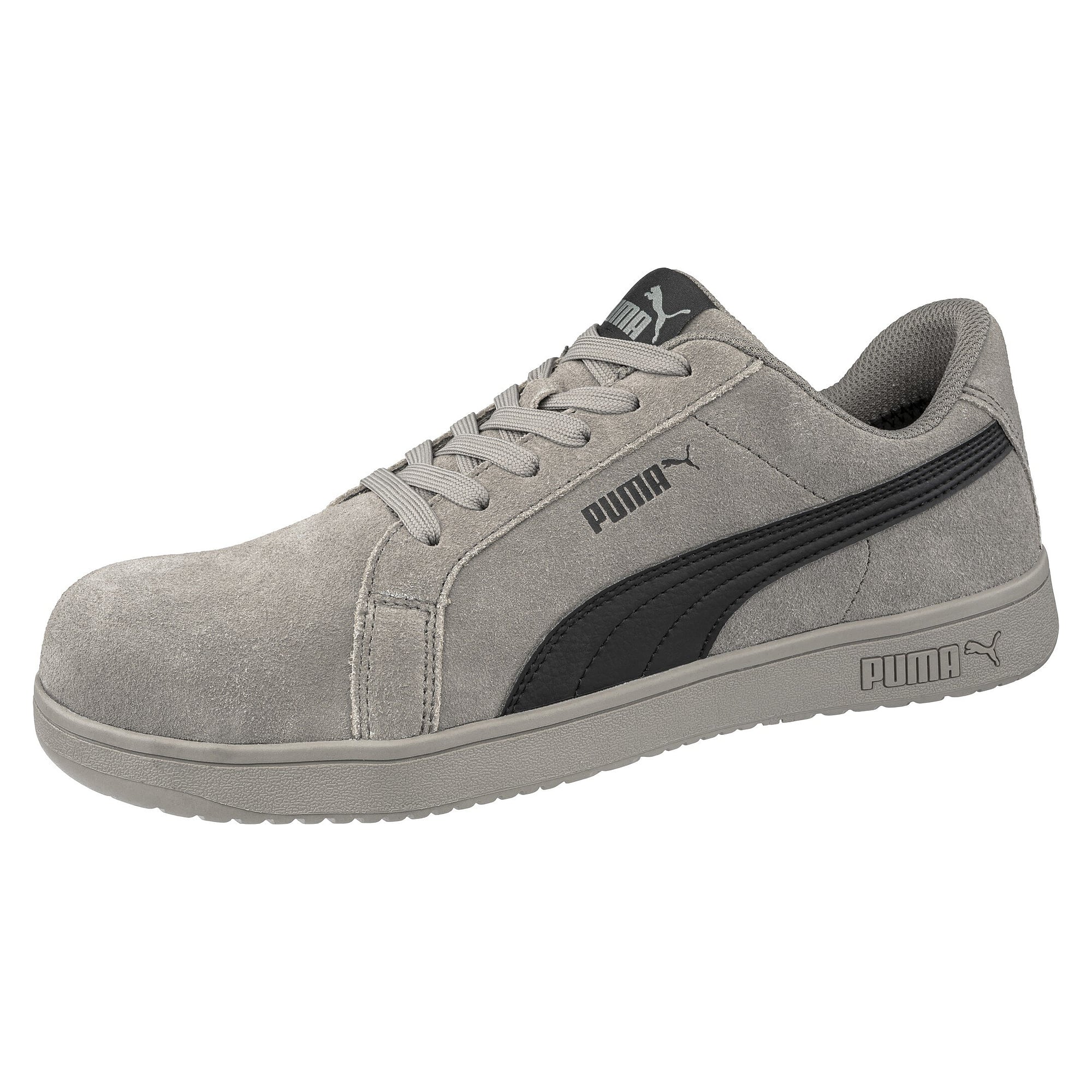 ESD safety low shoe ICONIC STONE LOW S1PL, suede leather, grey - PUMA Safety 644410801