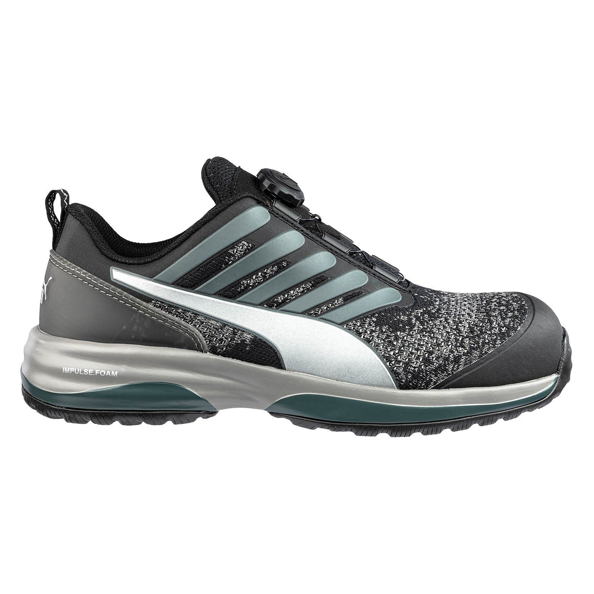 ESD-Sicherheitshalbschuh CHARGE BLACK DISC LOW S1P, SAFETY KNIT, schwarz - PUMA Safety 644541200