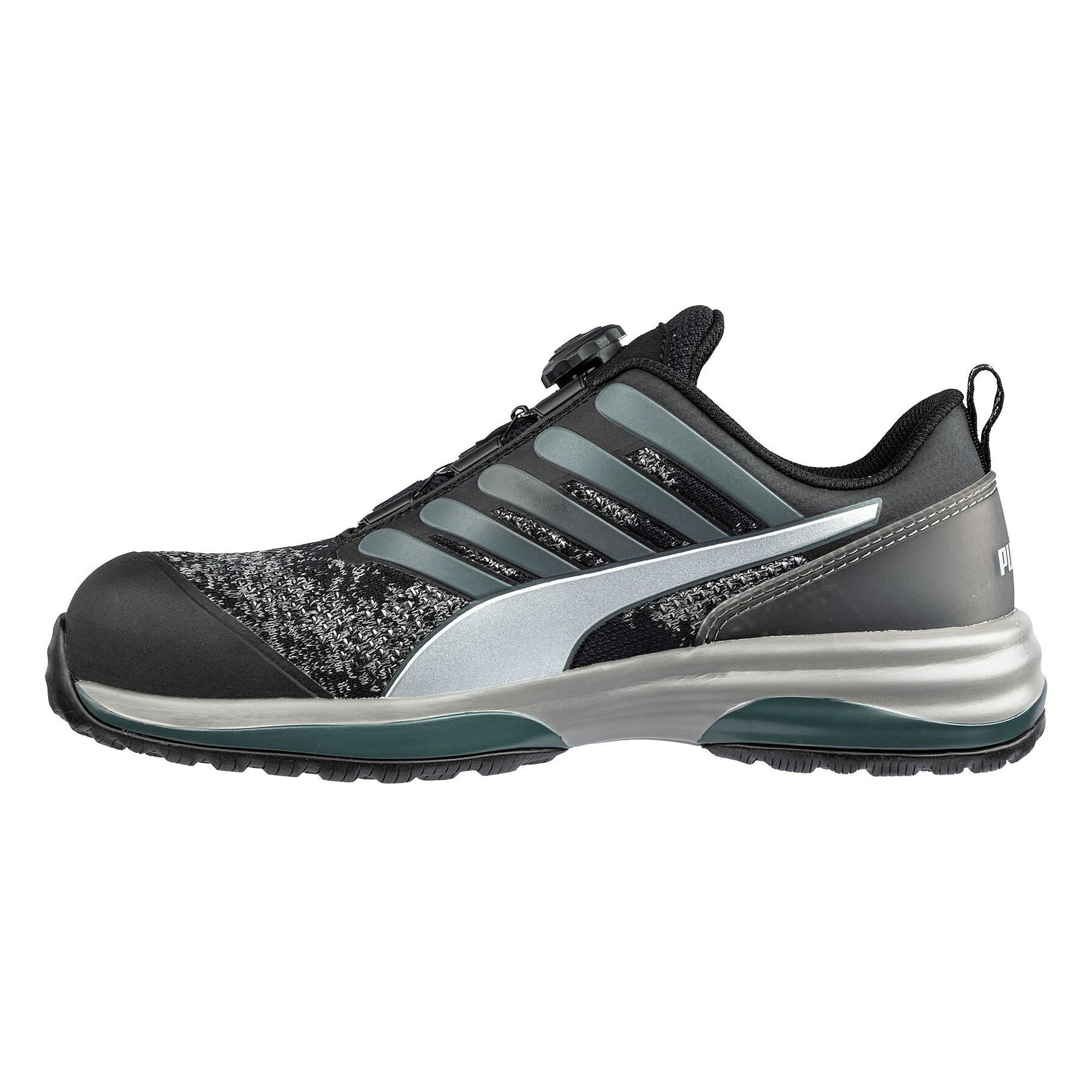 ESD-Sicherheitshalbschuh CHARGE BLACK DISC LOW S1P, SAFETY KNIT, schwarz - PUMA Safety 644541200