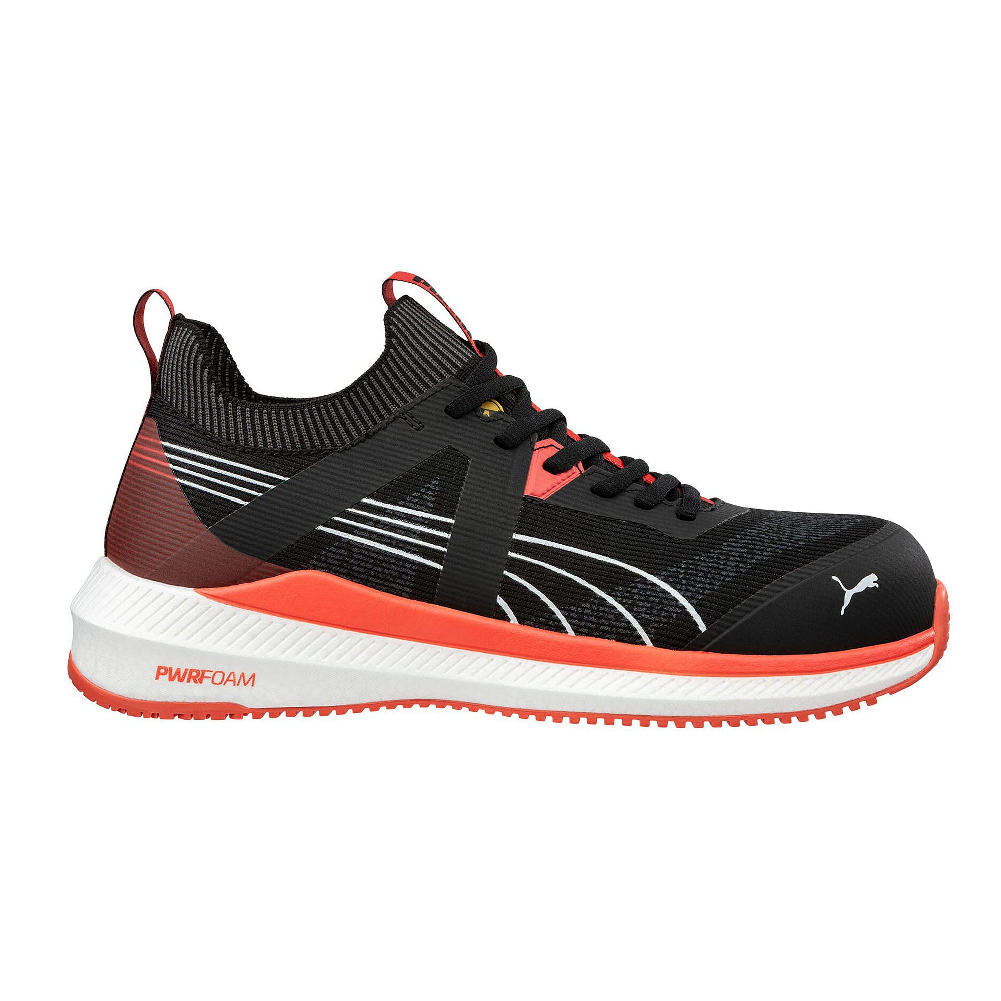 ESD-Sicherheitshalbschuh TURBO LOW S1PS, metallfrei, HRO-Sohle, schwarz-rot - PUMA Safety 645020210