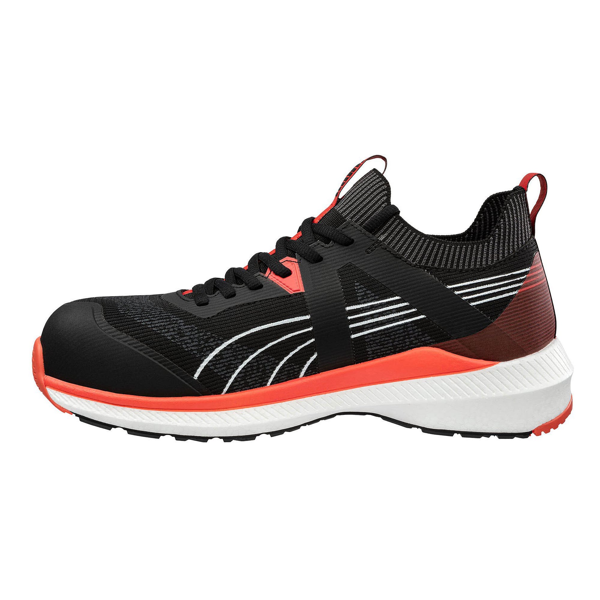 ESD-Sicherheitshalbschuh TURBO LOW S1PS, metallfrei, HRO-Sohle, schwarz-rot - PUMA Safety 645020210