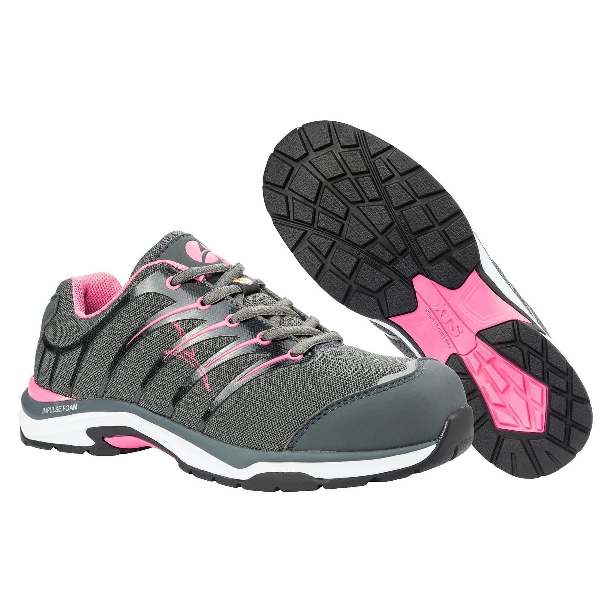 Chaussure de sécurité ESD femme S1P TWIST PINK WNS LOW, semelle HRO 300 °C, gris - PUMA Safety 645200804
