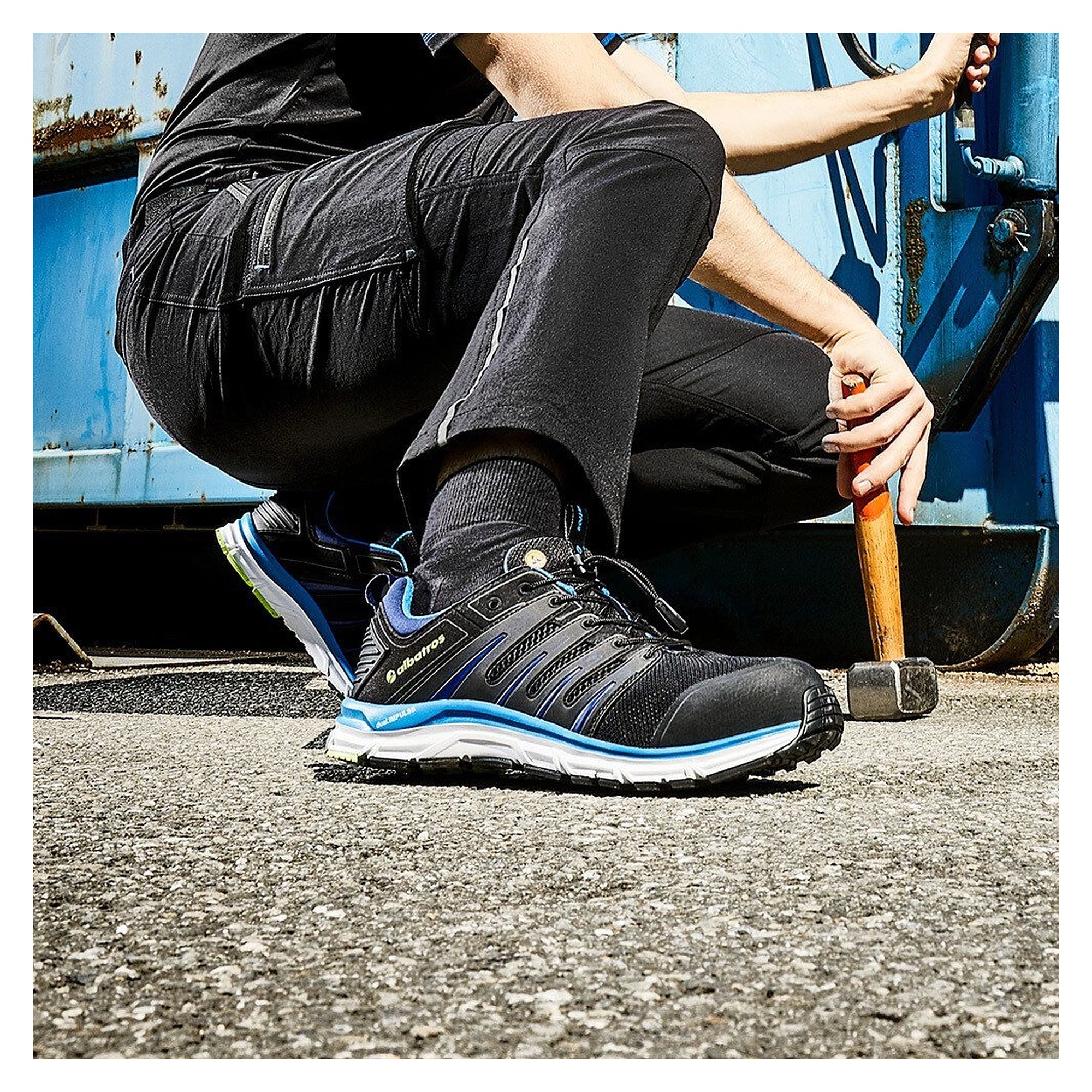 ESD-Sicherheitshalbschuh S1P BREEZE IMPULSE LOW, Sandwich-Mesh, IMPULSE.FOAM, schwarz - PUMA Safety 647520241