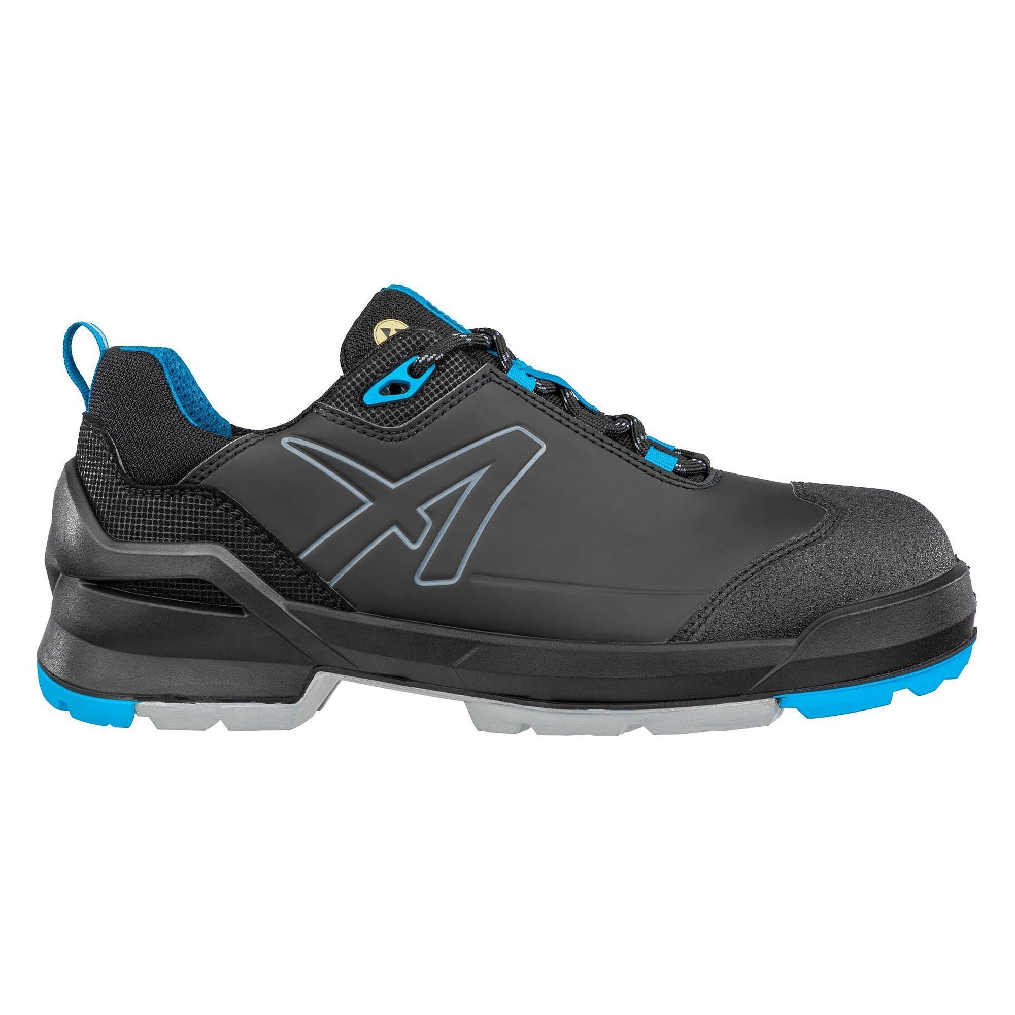 Chaussure de sécurité basse ESD S3L TARAVAL BLACK/BLUE LOW, microfibre, FLEXLITE, noir/bleu - PUMA Safety 648030241