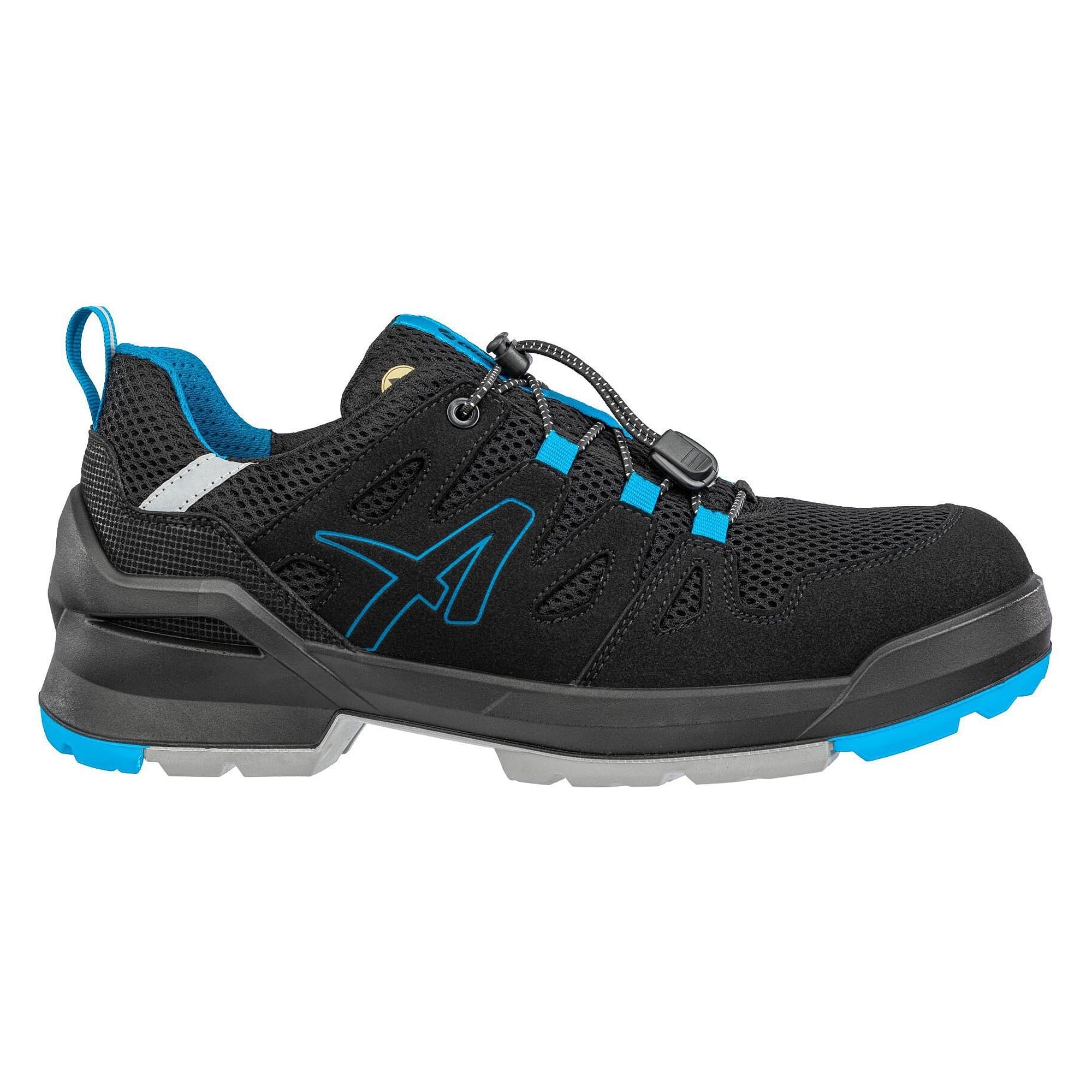 Chaussure de sécurité basse ESD S1PL FASTPACK BLACK/BLUE LOW, vegan, sans métal, noir - PUMA Safety 648040241