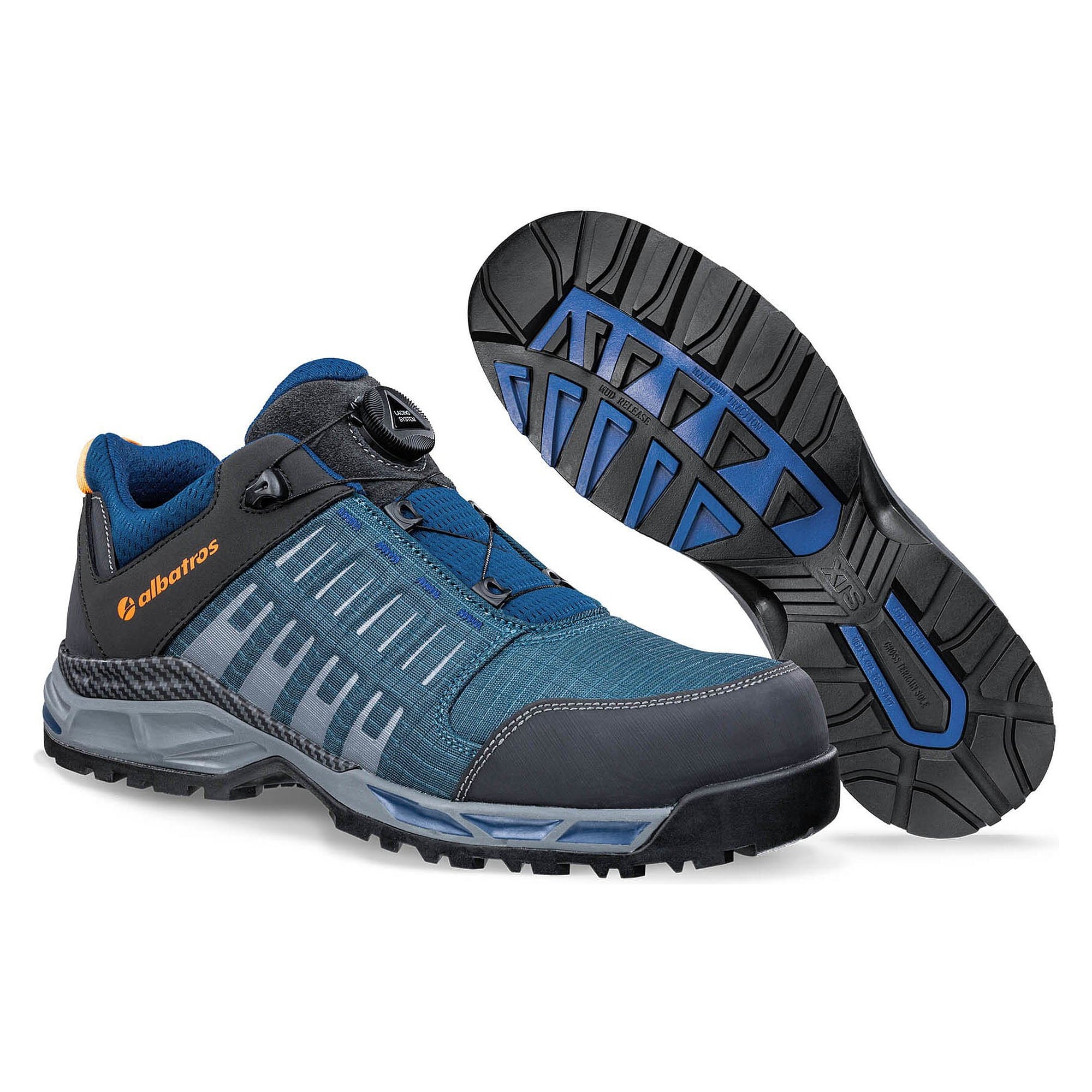 ESD safety shoe S3 ANTELAO QL LOW, full-grain leather, QUICK LOCK, blue - PUMA Safety 648520617