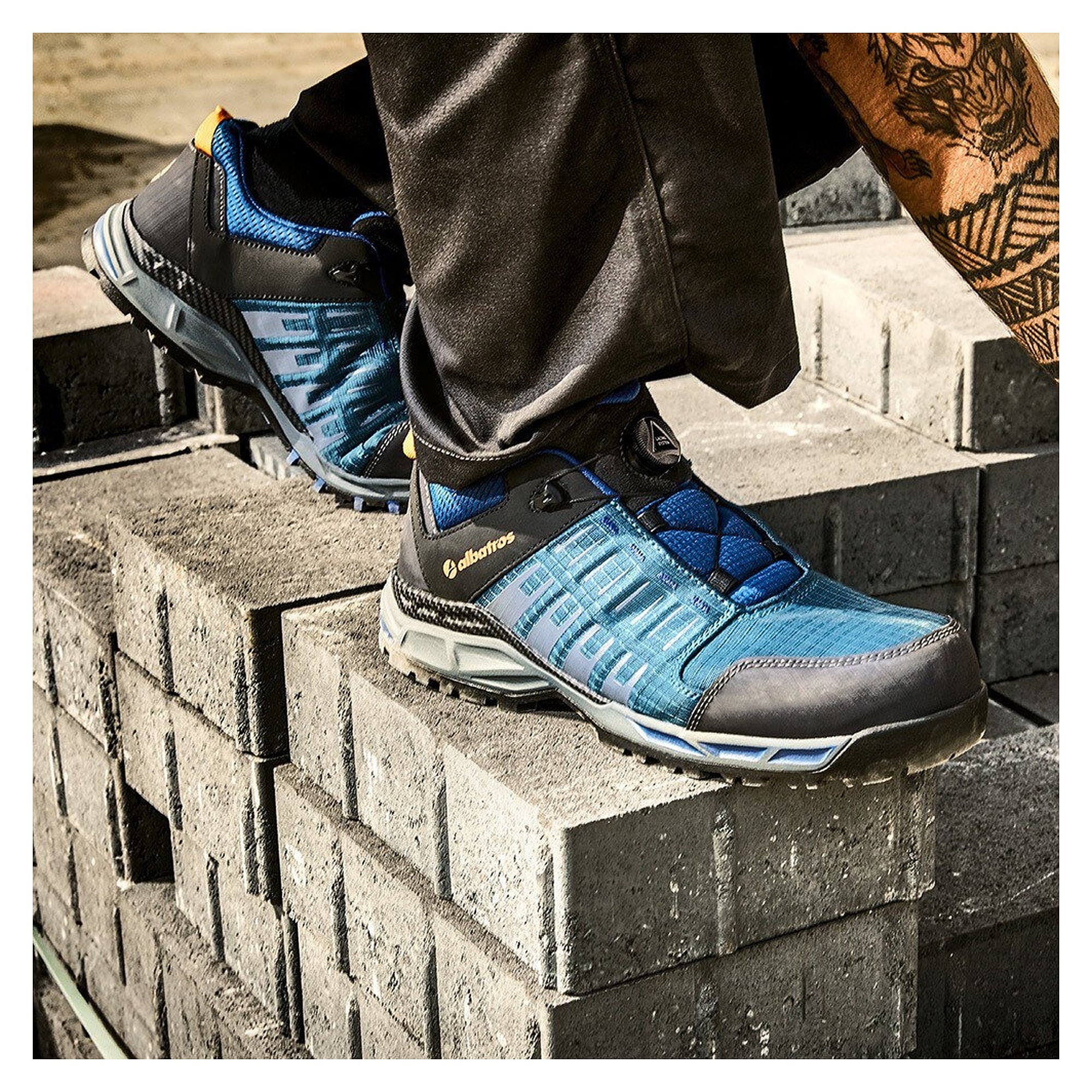 ESD safety shoe S3 ANTELAO QL LOW, full-grain leather, QUICK LOCK, blue - PUMA Safety 648520617