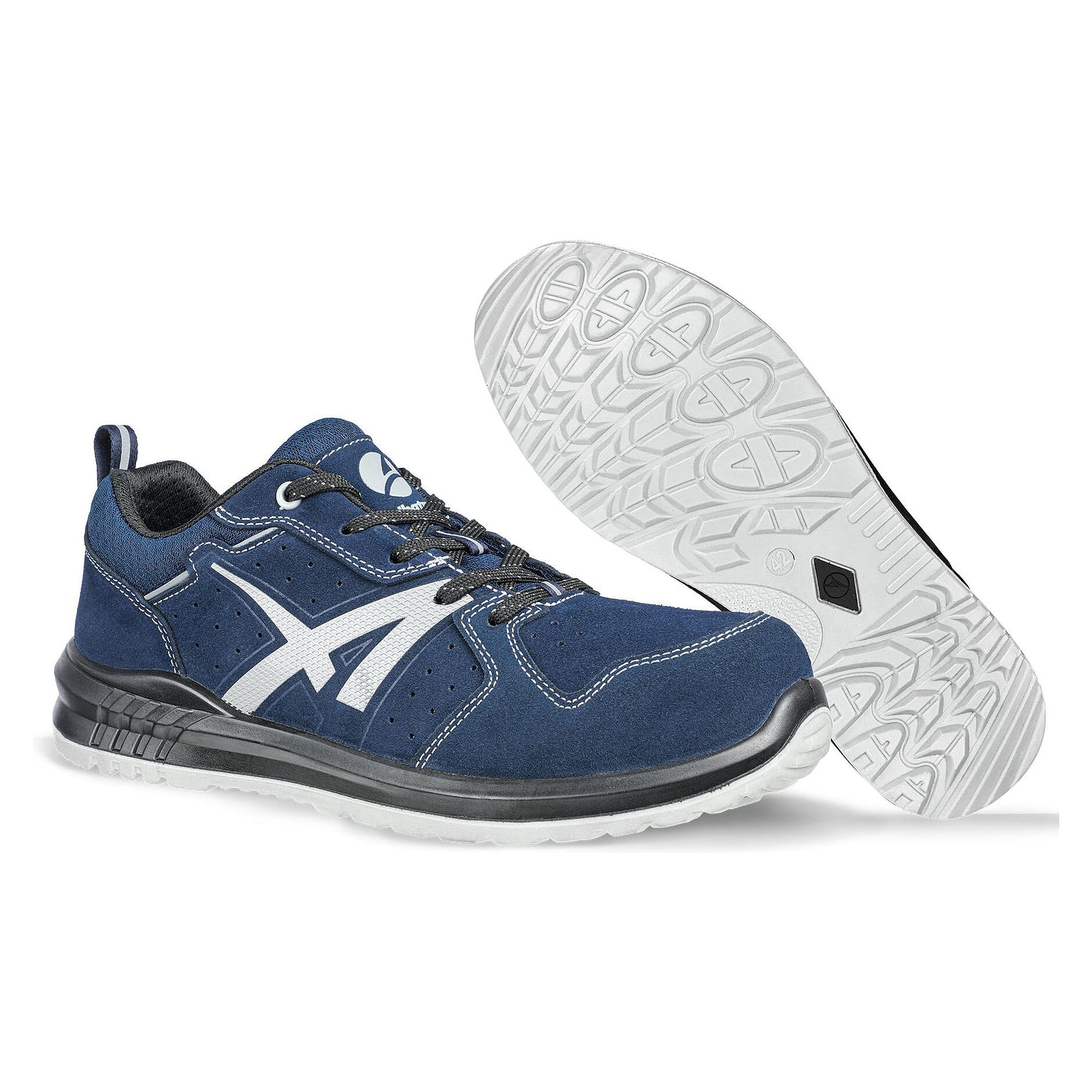 Chaussure de sécurité basse ESD S1P TWISTER LOW, cuir velours, sans métal, embout fibre de verre, bleu - PUMA Safety 648800300