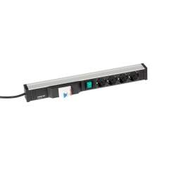 Treston TPR4-004. Treston Power rail 468, 4 sockets + switch + fault current protection