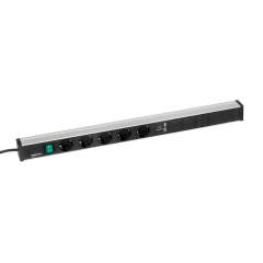 Treston TPR7-001. Treston Power rail 683, 5 sockets + switch + 2xUSB