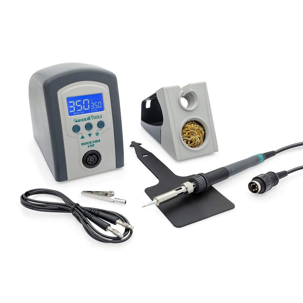 Quick 3104. Digitale ESD Industrie-Handlötstation 80W, 230V, kalibrierbar, 100°-450°C