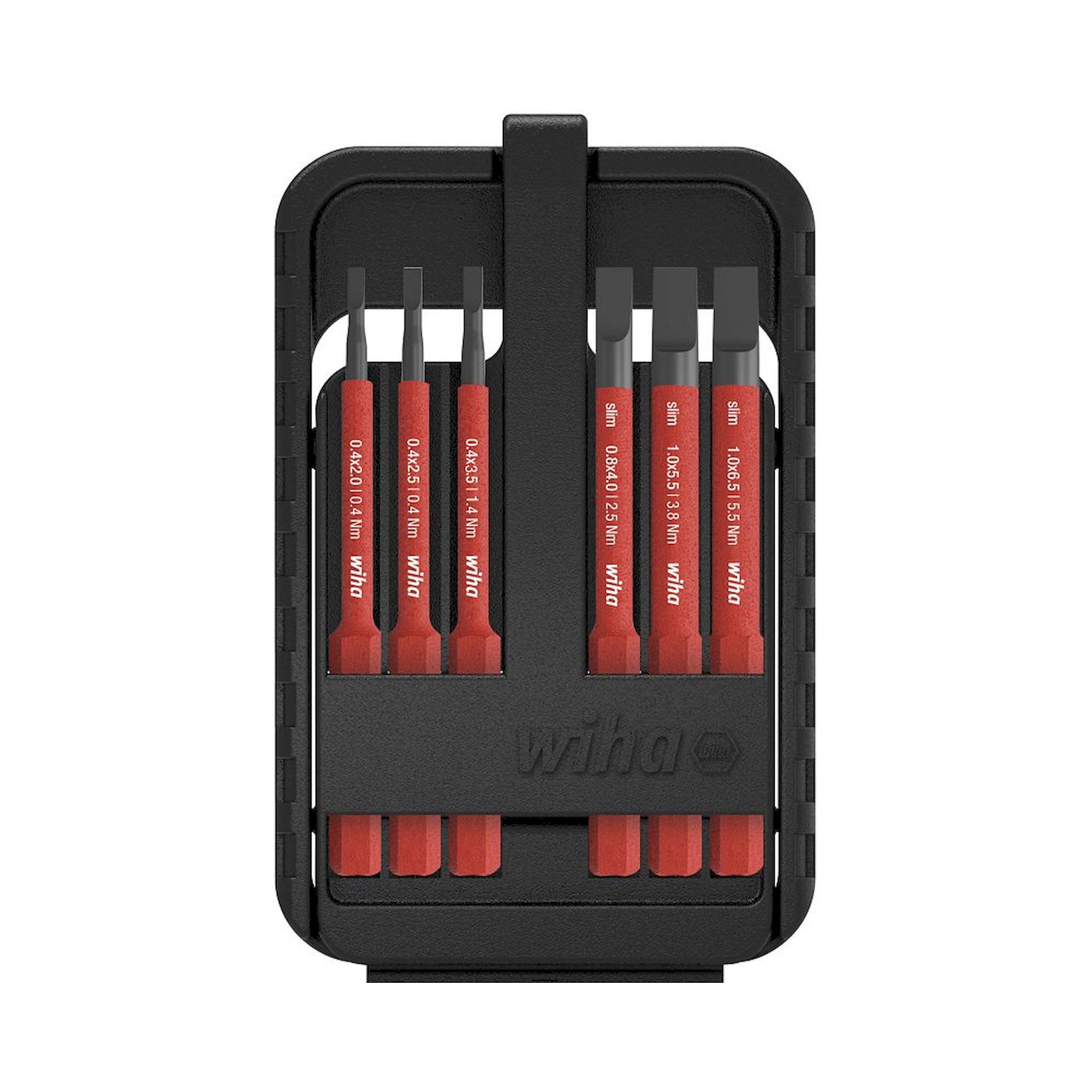 Wiha Bit Set slimBit electric Schlitz 7-tlg. inkl. slimBit-Box (43152)