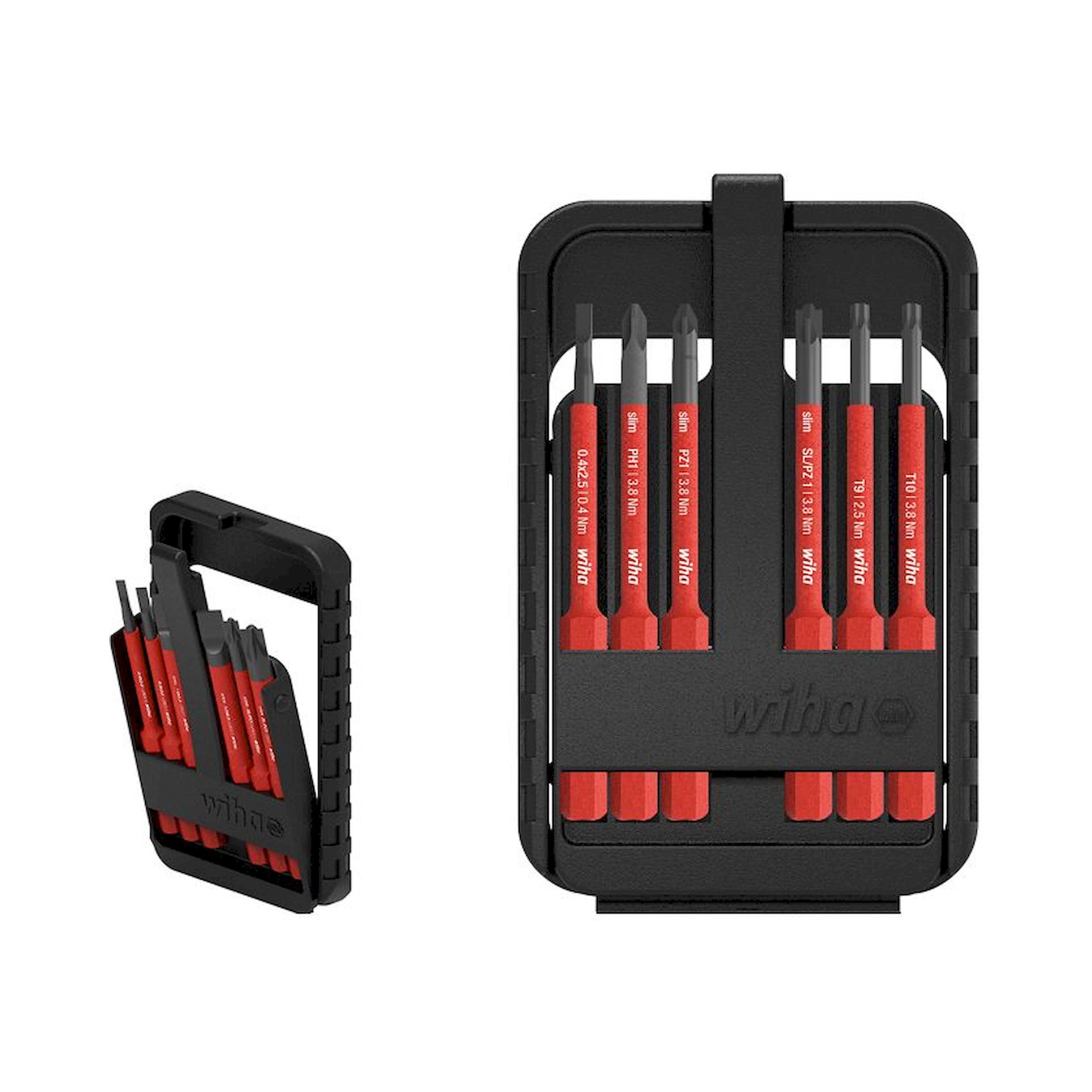 Wiha Bit Set slimBit electric gemischt, 7-tlg. inkl. slimBit-Box (44366)