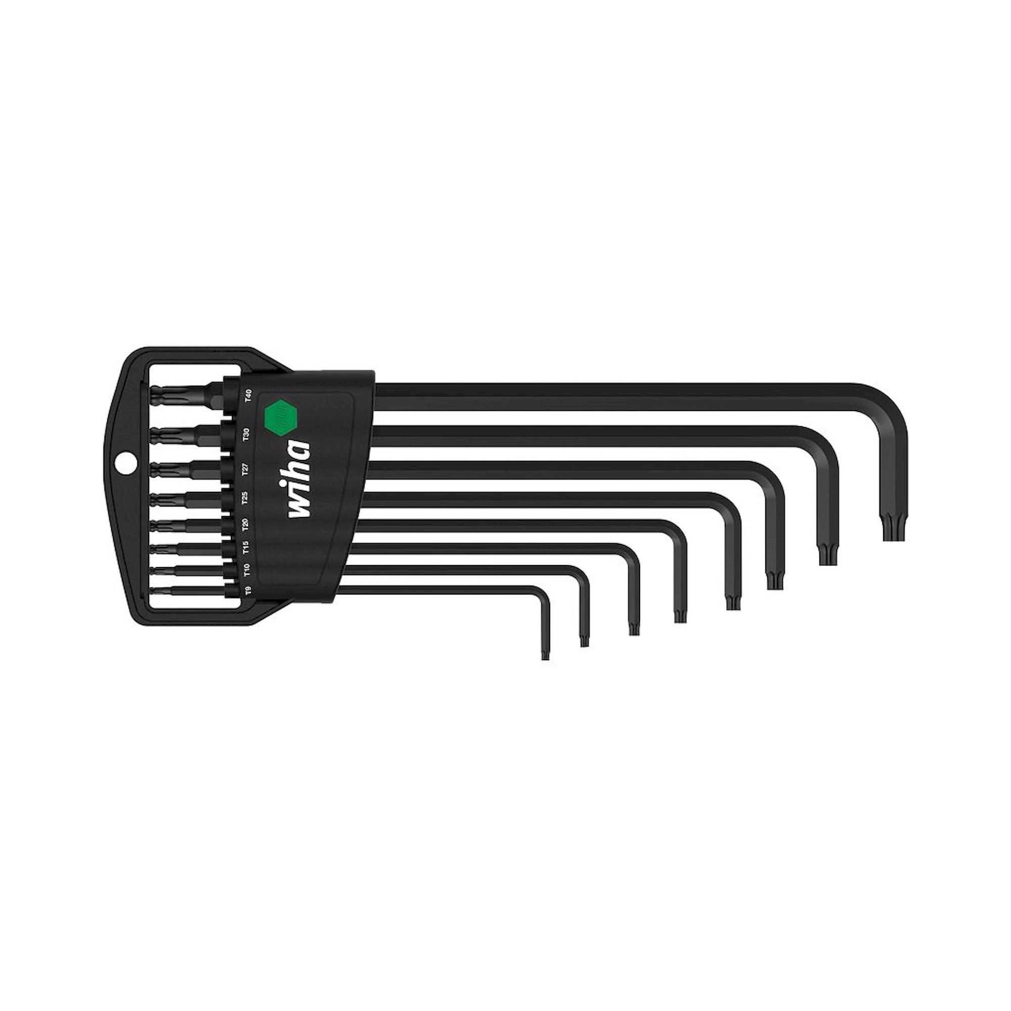 Wiha Stiftschlüssel Set im Classic Halter Torx Kugelkopf 9-tlg. schwarzoxidiert in Blister (32395)