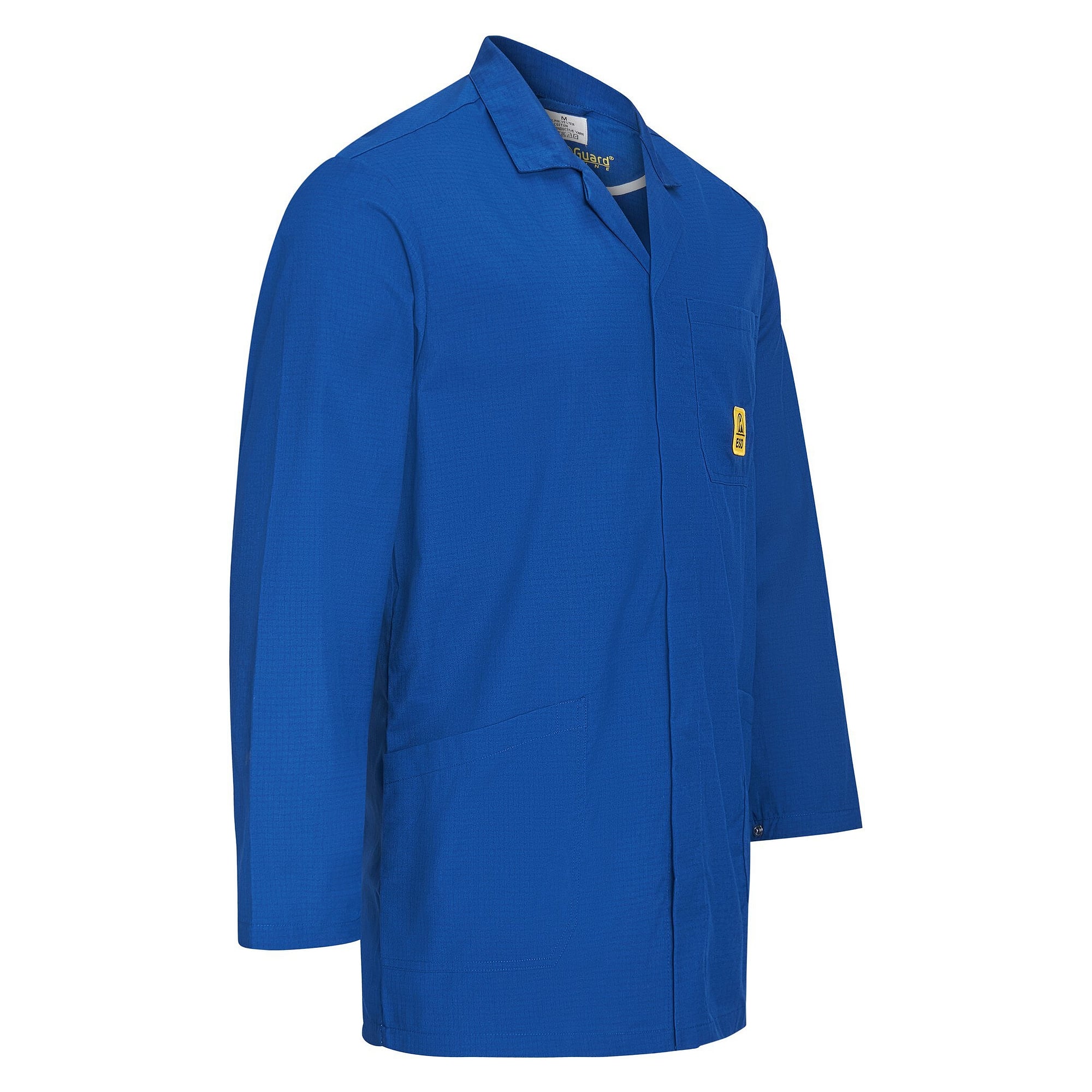 ESD work coat Pro Line short, 146 g/m², unisex, dark blue - Safeguard SG-AM-DB-146-K-PRO LINE