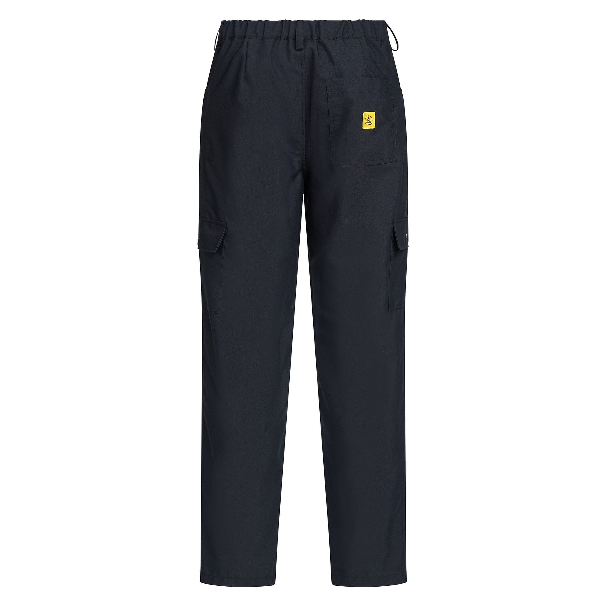 Pantalon ESD à taille élastique et bouton-pression, poche à outils, 2 % carbone, unisexe, noir - Safeguard SG-HO-SCH-MG-DK