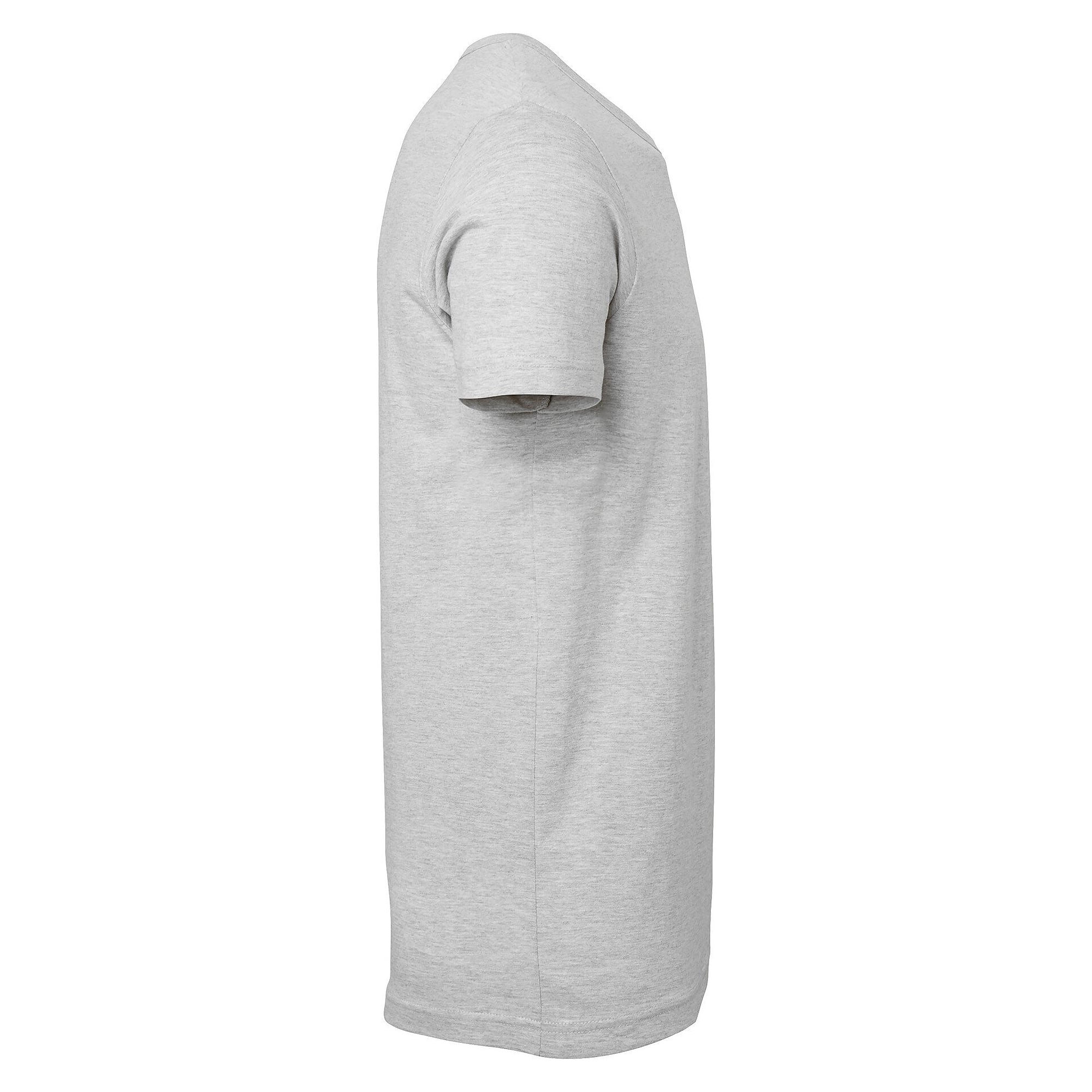 T-shirt Delray homme en jersey de coton bio lavé à la silicone, coupe ajustée, gris chiné - South West 1000186041