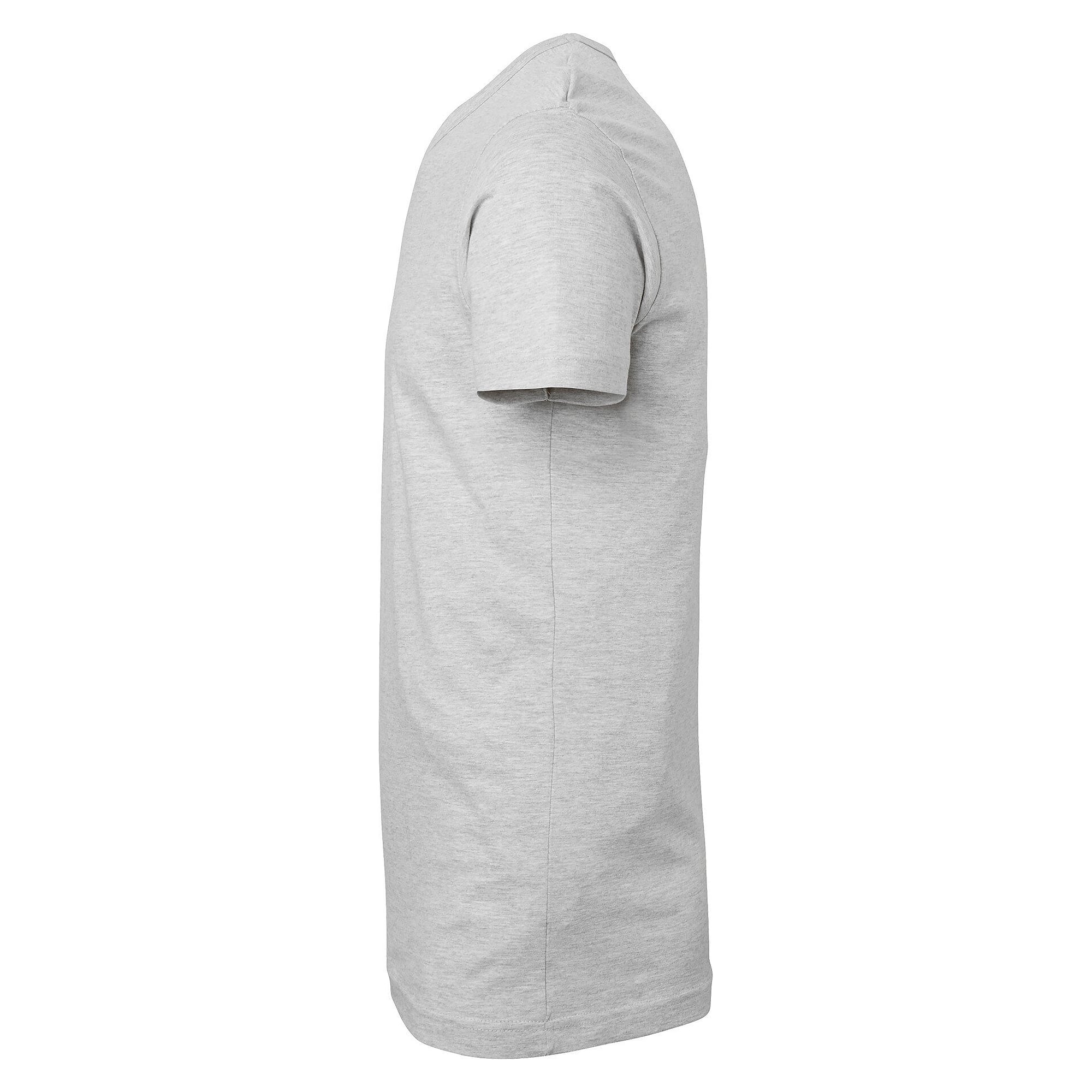 T-shirt Delray homme en jersey de coton bio lavé à la silicone, coupe ajustée, gris chiné - South West 1000186041