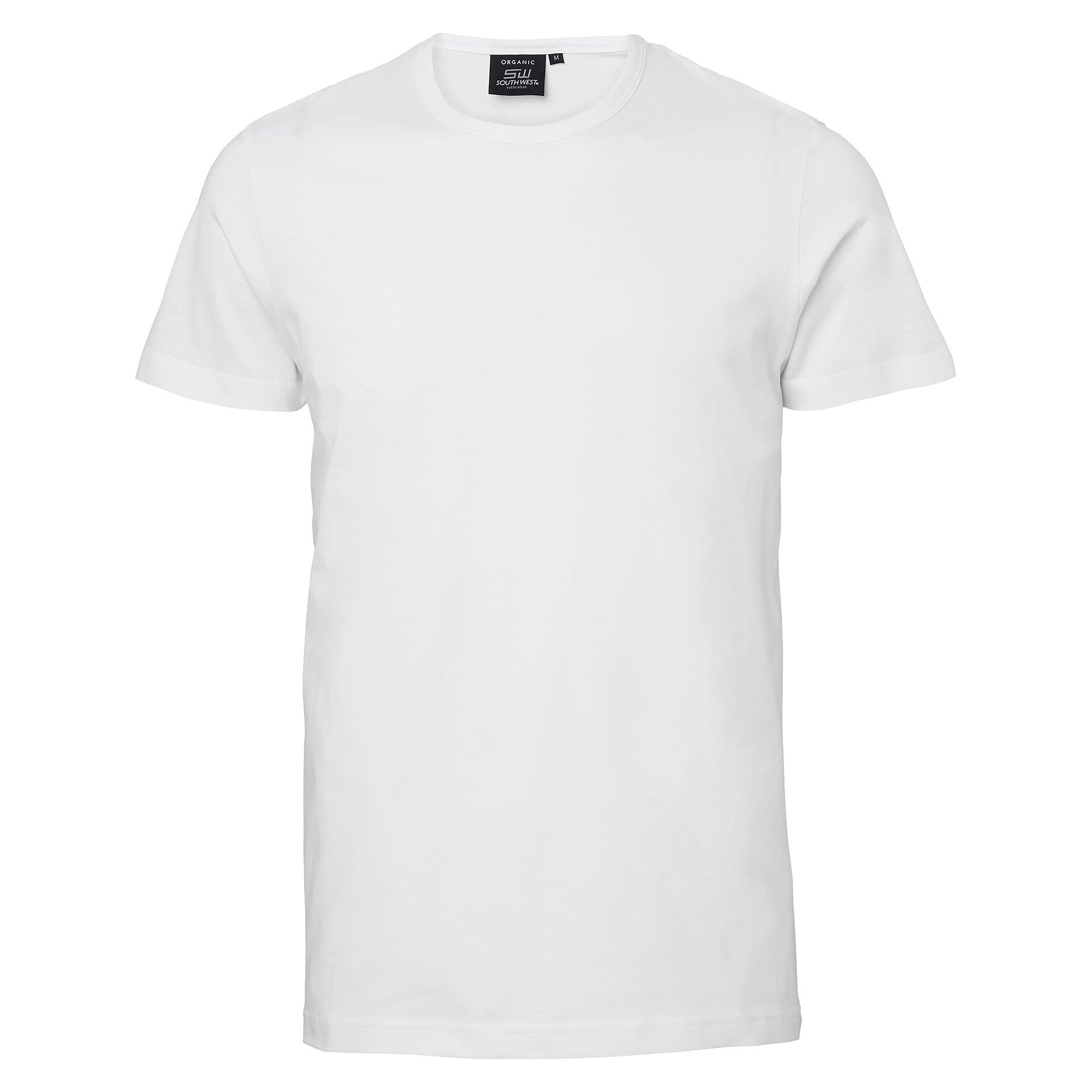 T-Shirt Delray für Herren aus silikongewaschenem Bio-Baumwolljersey, Slim Fit, weiß - South West 1000186101