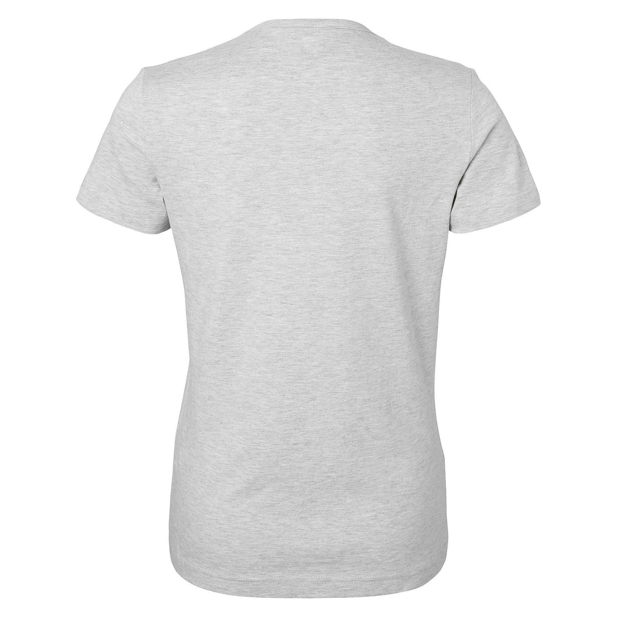 T-shirt Venice femme en jersey de coton bio lavé à la silicone, coupe ajustée, gris chiné - South West 1000187041