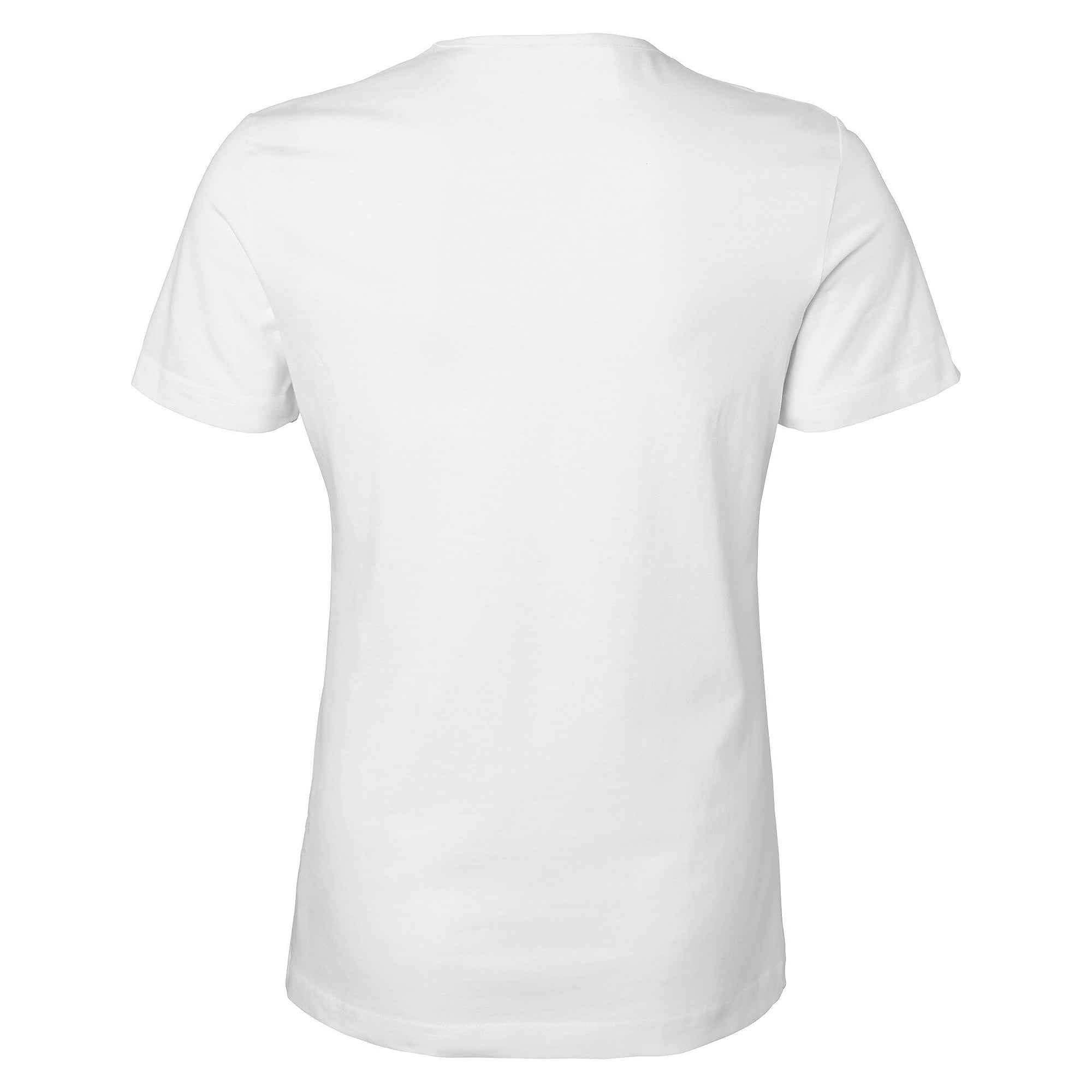 T-shirt Venice femme en jersey de coton bio lavé à la silicone, coupe ajustée, blanc - South West 1000187101