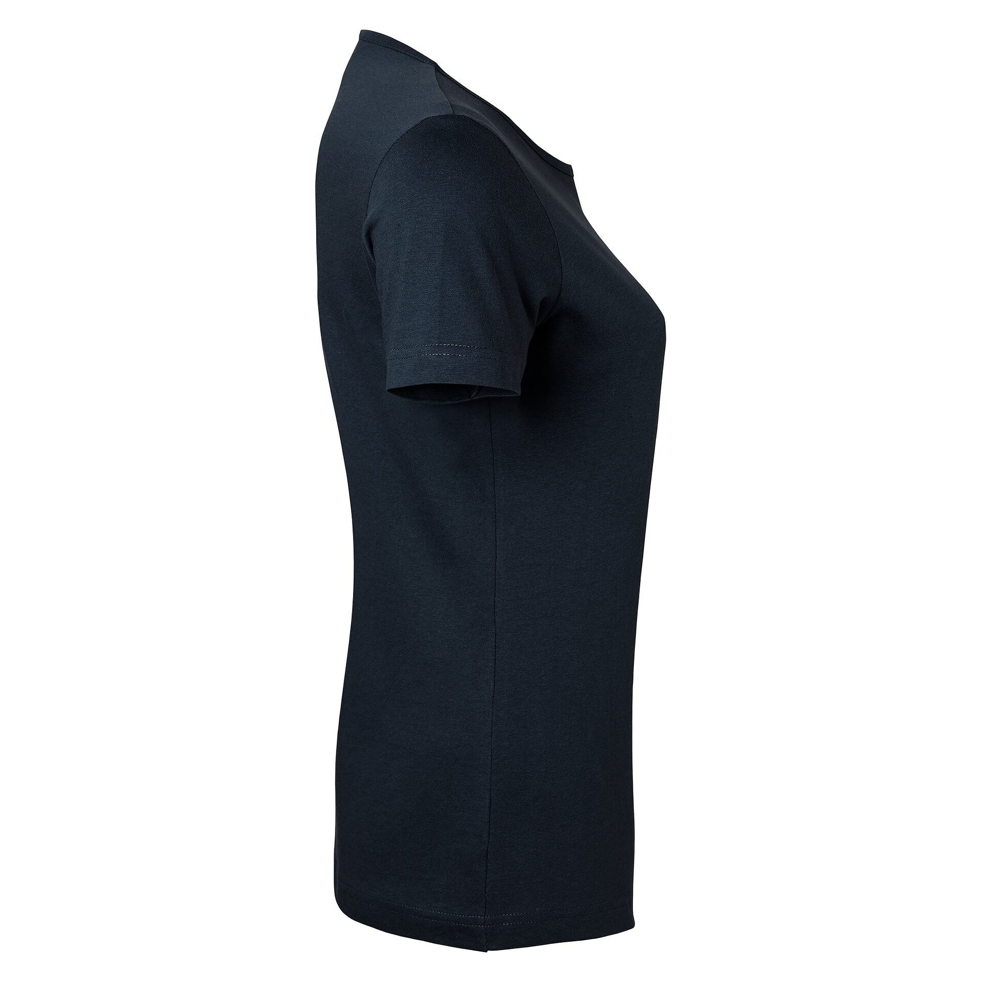 Venice T-shirt for women, silicone-washed organic cotton jersey, slim fit, navy - South West 1000187403