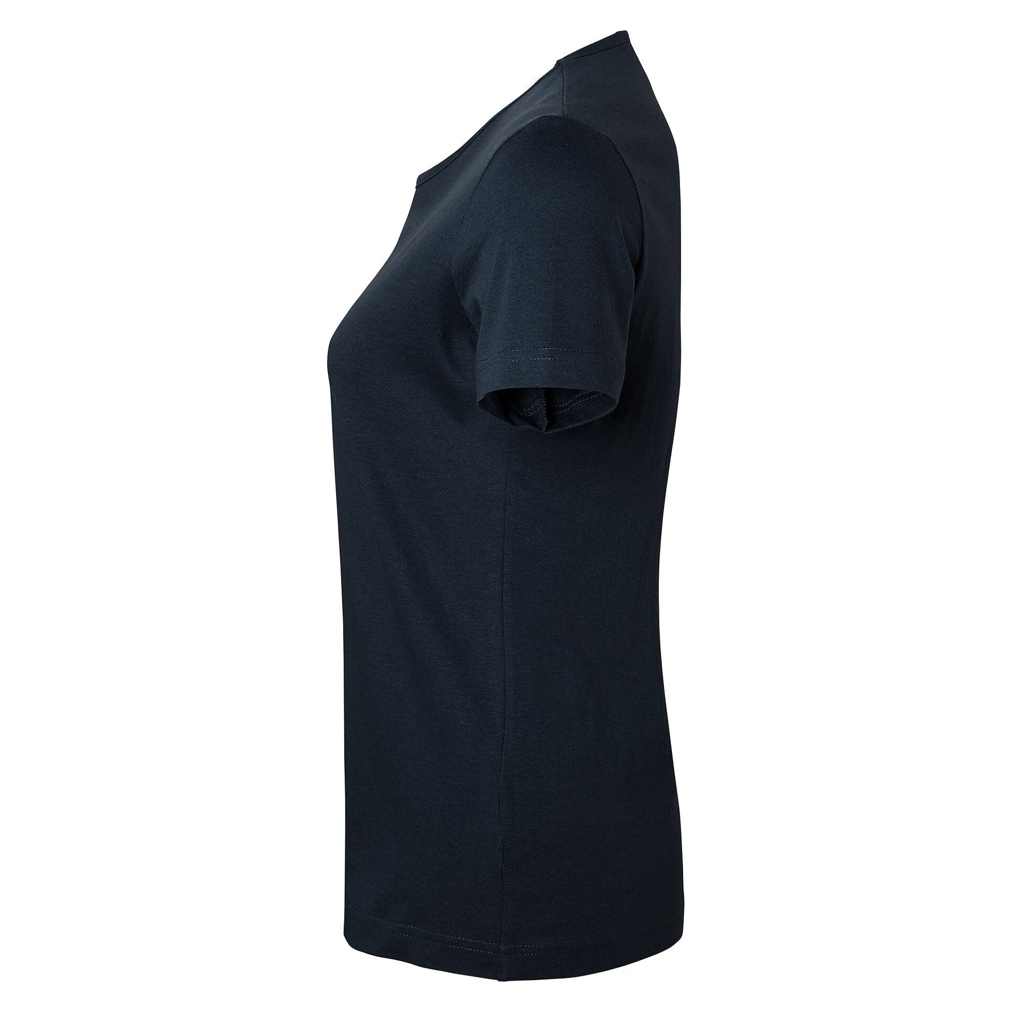 Venice T-shirt for women, silicone-washed organic cotton jersey, slim fit, navy - South West 1000187403