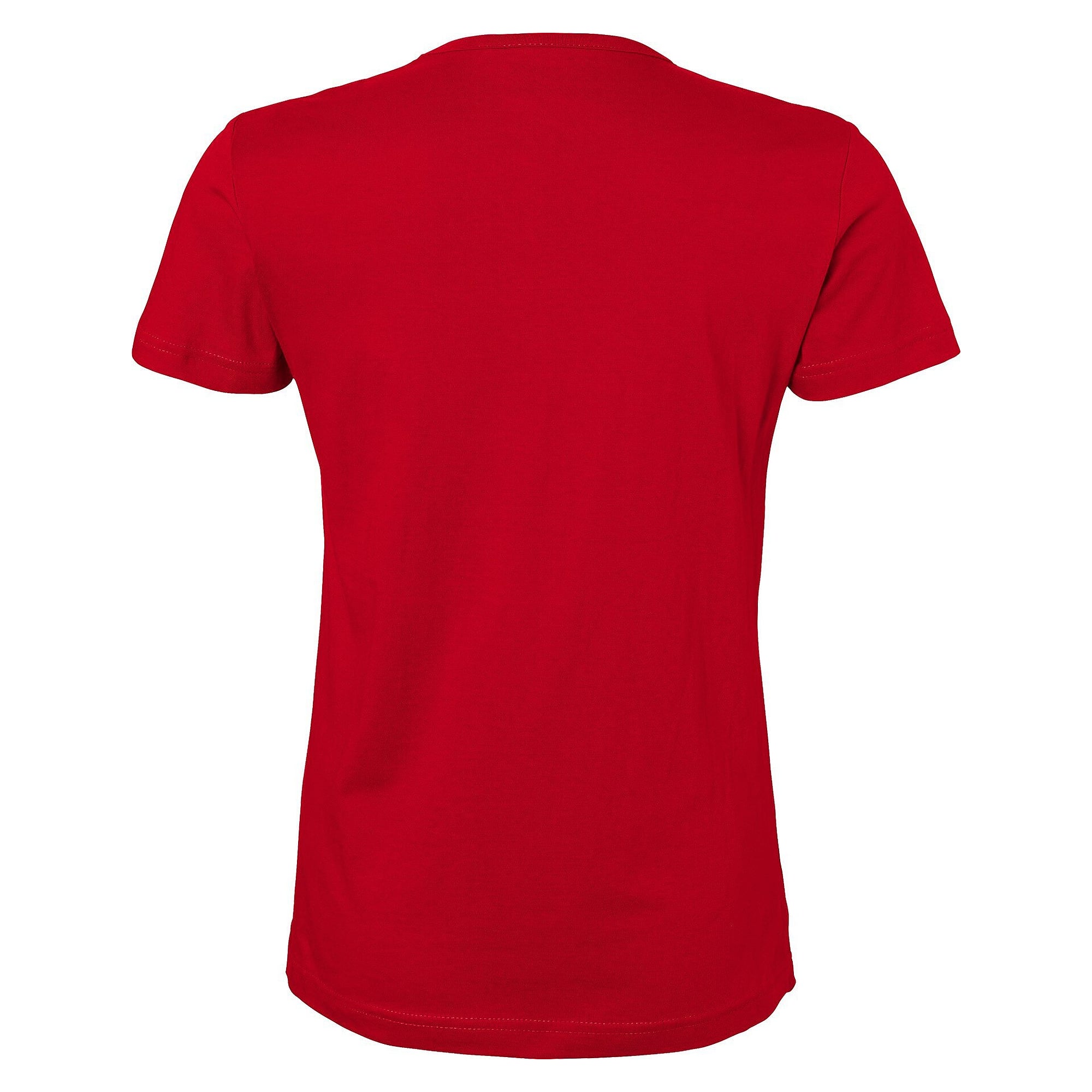 T-shirt Venice femme en jersey de coton bio lavé à la silicone, coupe ajustée, rouge - South West 1000187607