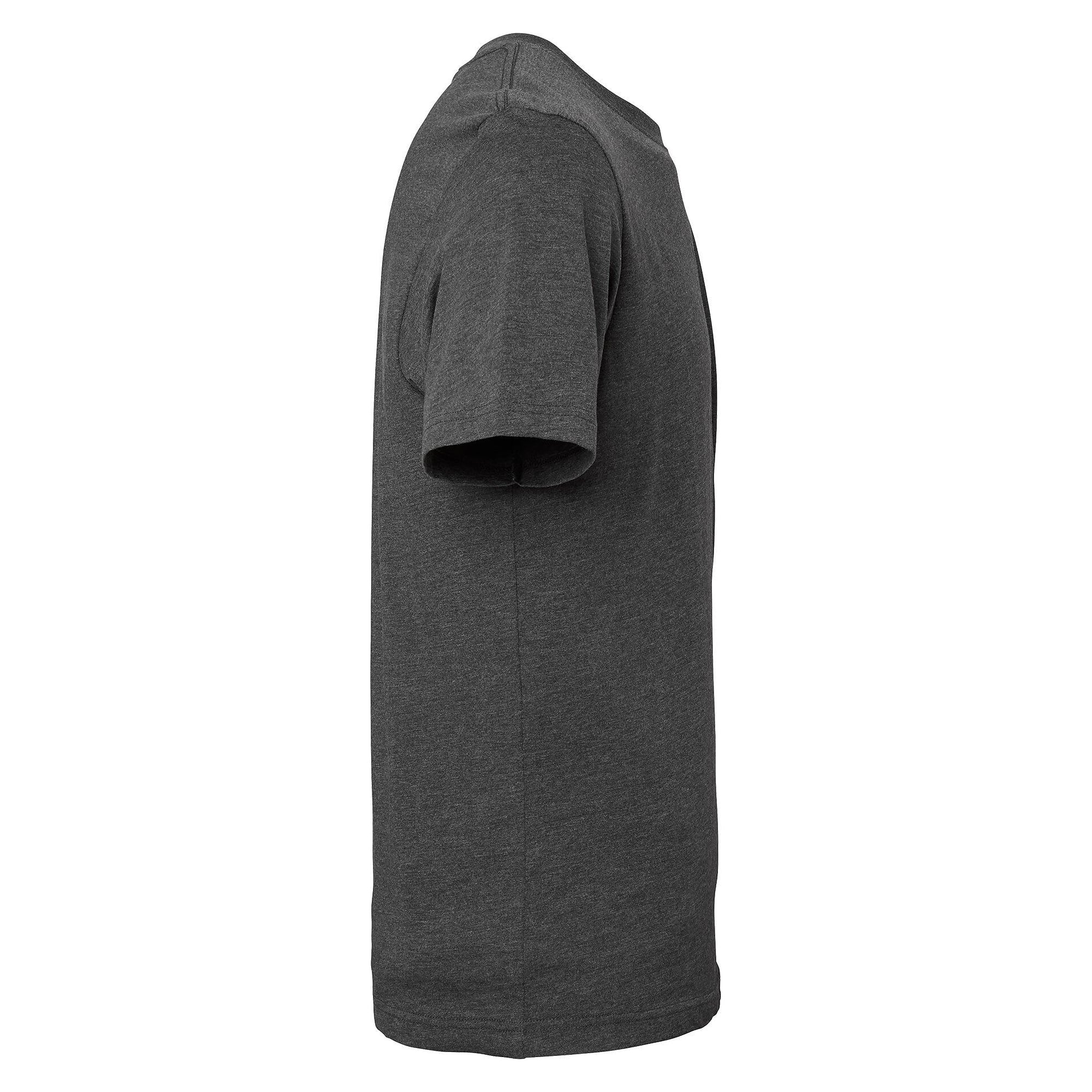 T-shirt Kings unisexe en coton bio peigné, col côtelé en lycra, gris foncé - South West 1000188021