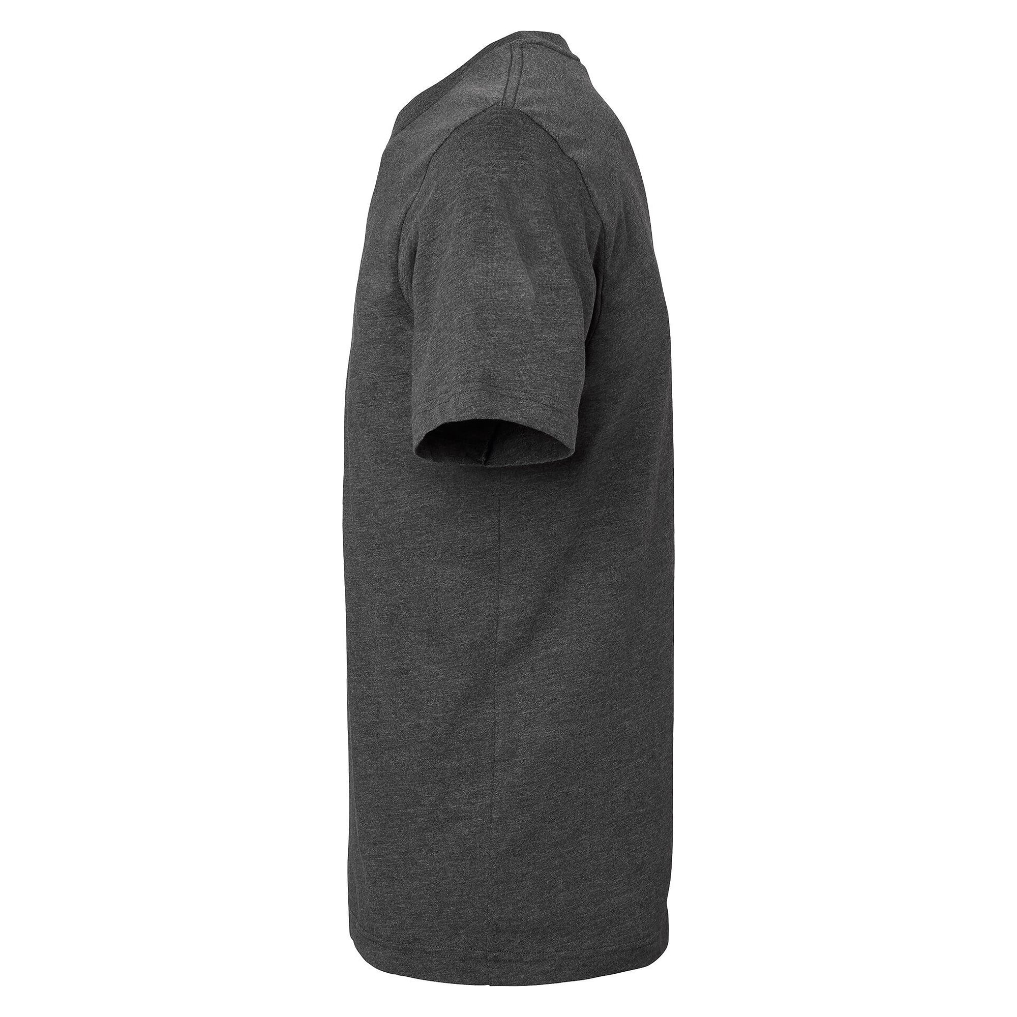 T-shirt Kings unisexe en coton bio peigné, col côtelé en lycra, gris foncé - South West 1000188021