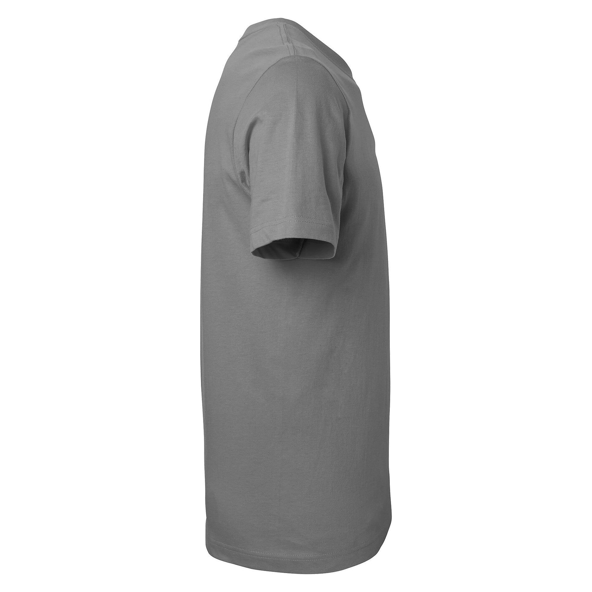 T-shirt Kings unisexe en coton bio peigné, col côtelé en lycra, gris - South West 1000188033