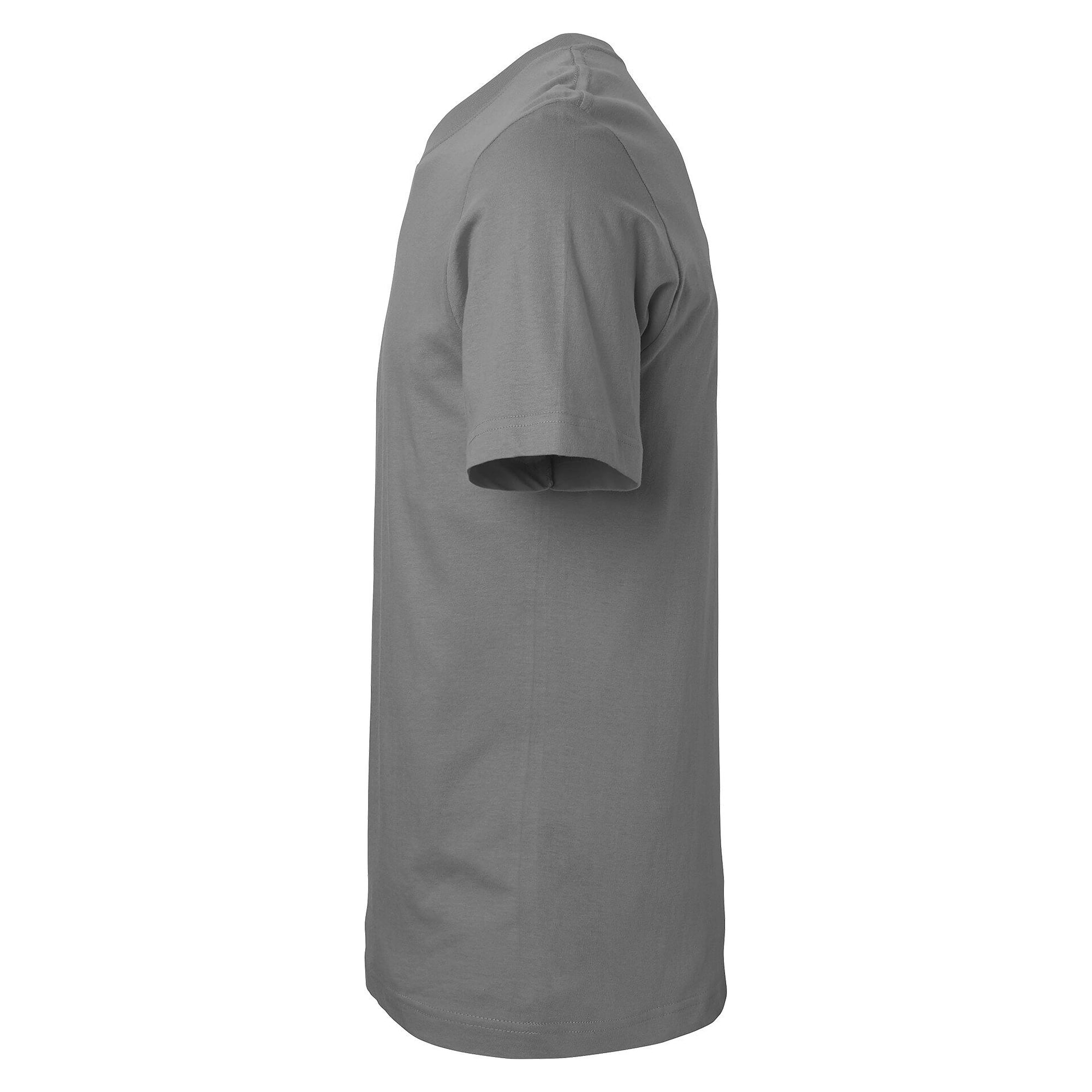 T-shirt Kings unisexe en coton bio peigné, col côtelé en lycra, gris - South West 1000188033