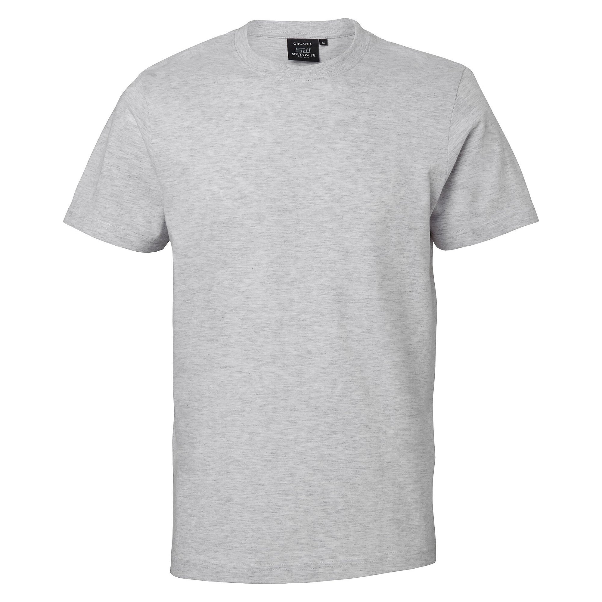 T-shirt Kings en coton bio peigné, jersey simple, unisexe, gris chiné - South West 1000188041