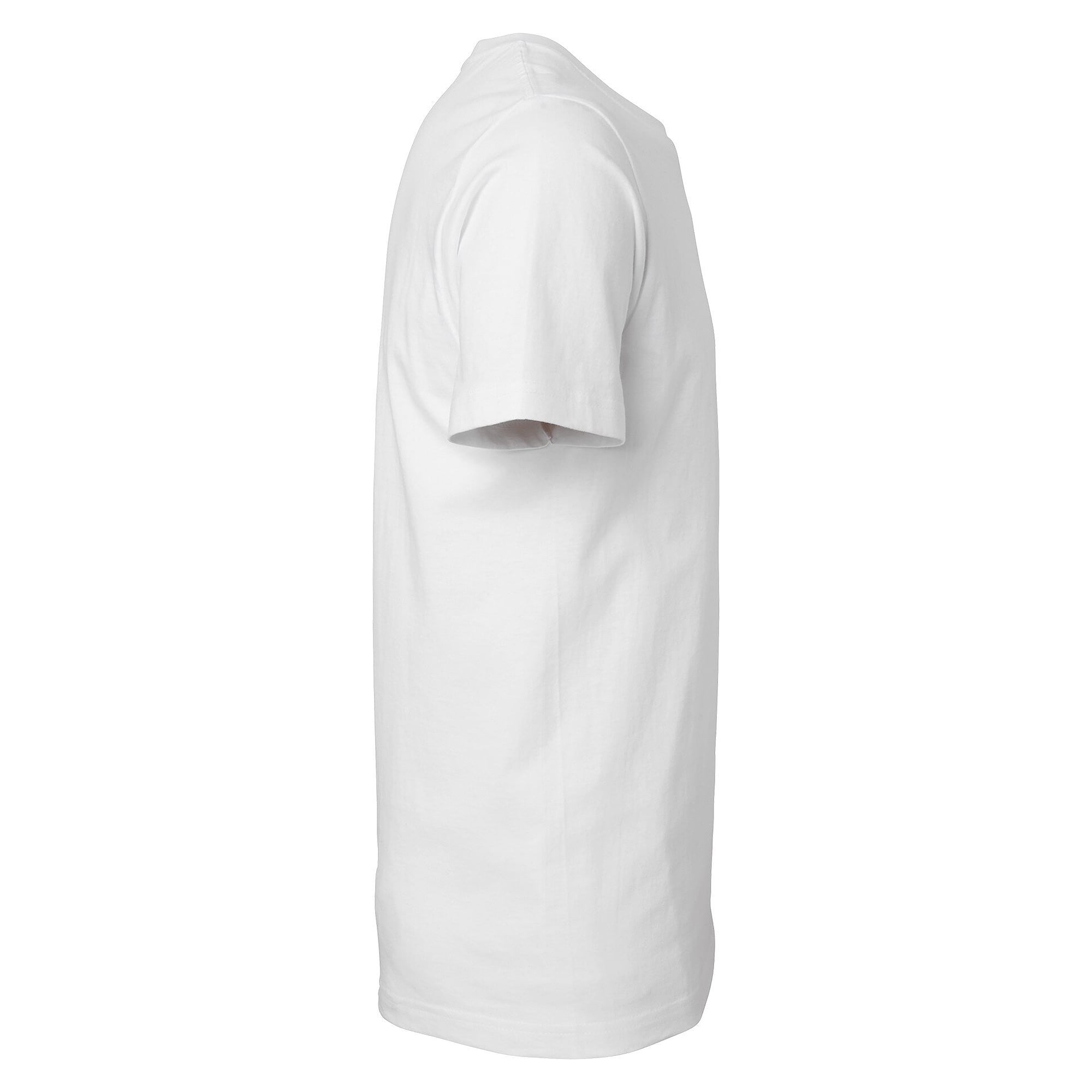 T-shirt Kings unisexe en coton bio peigné, col côtelé en lycra, blanc - South West 1000188101